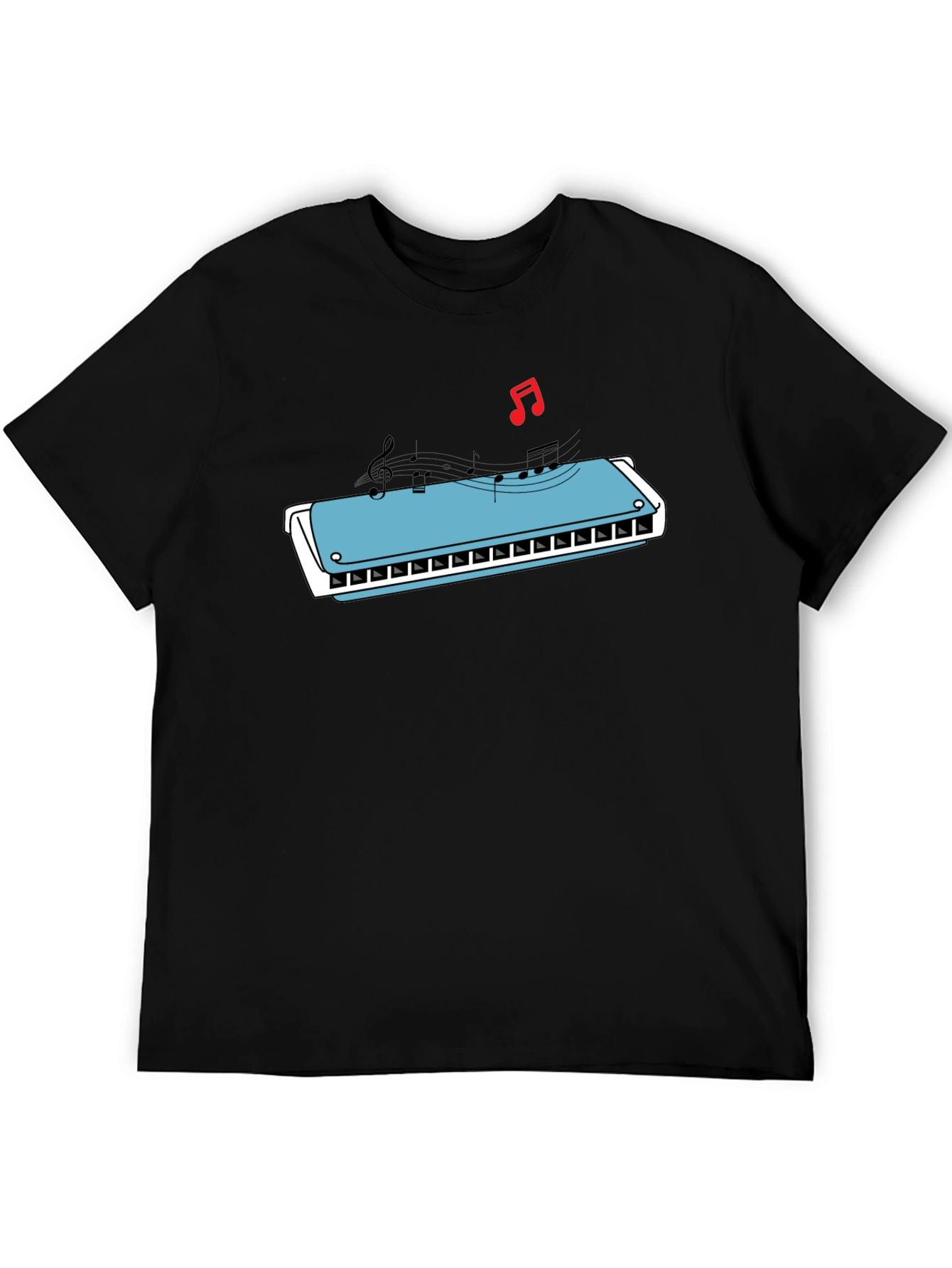 Harmonica Music T-Shirt - Cool Graphic Tee