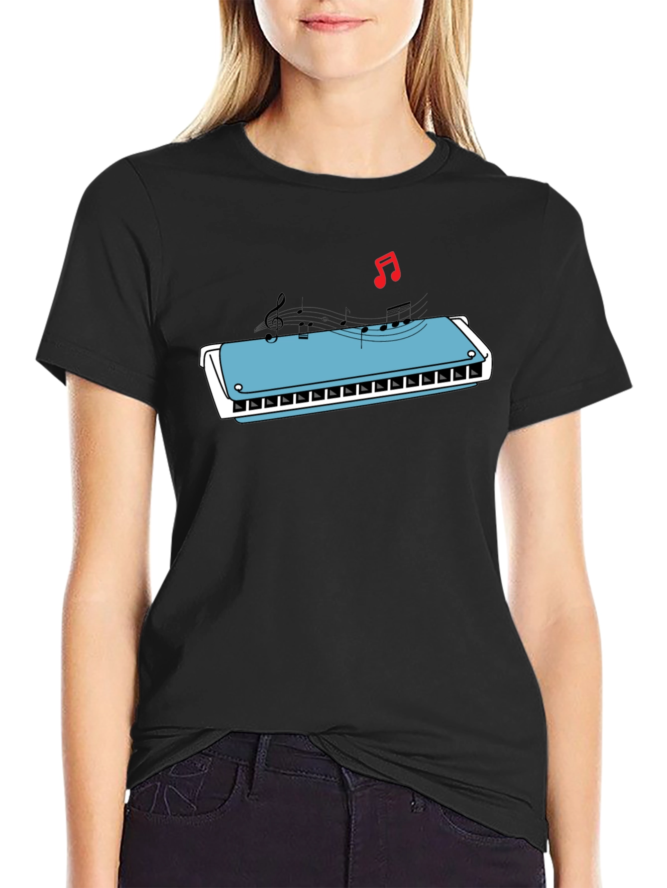 Harmonica Music T-Shirt - Cool Graphic Tee