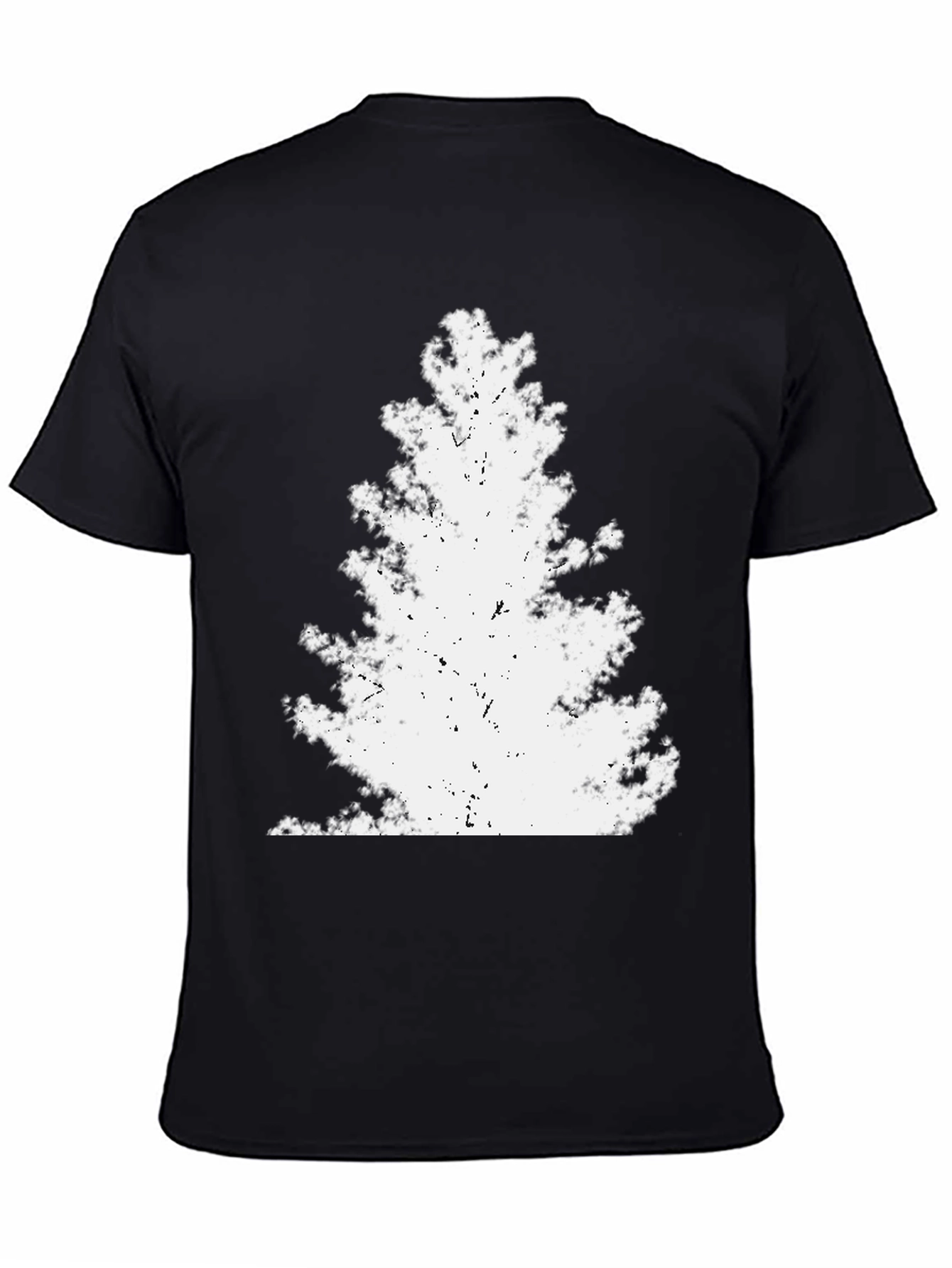 Grunge Tree Graphic Tee - Black