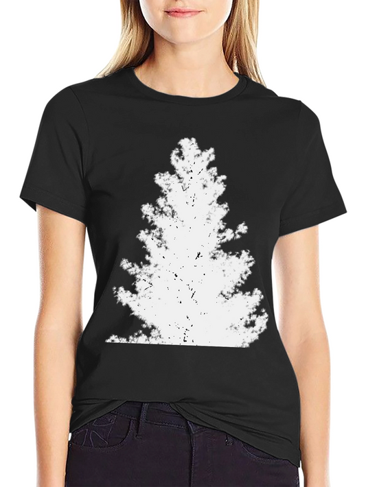Grunge Tree Graphic Tee - Black