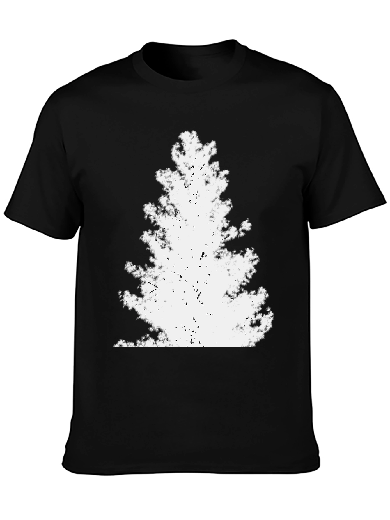 Grunge Tree Graphic Tee - Black