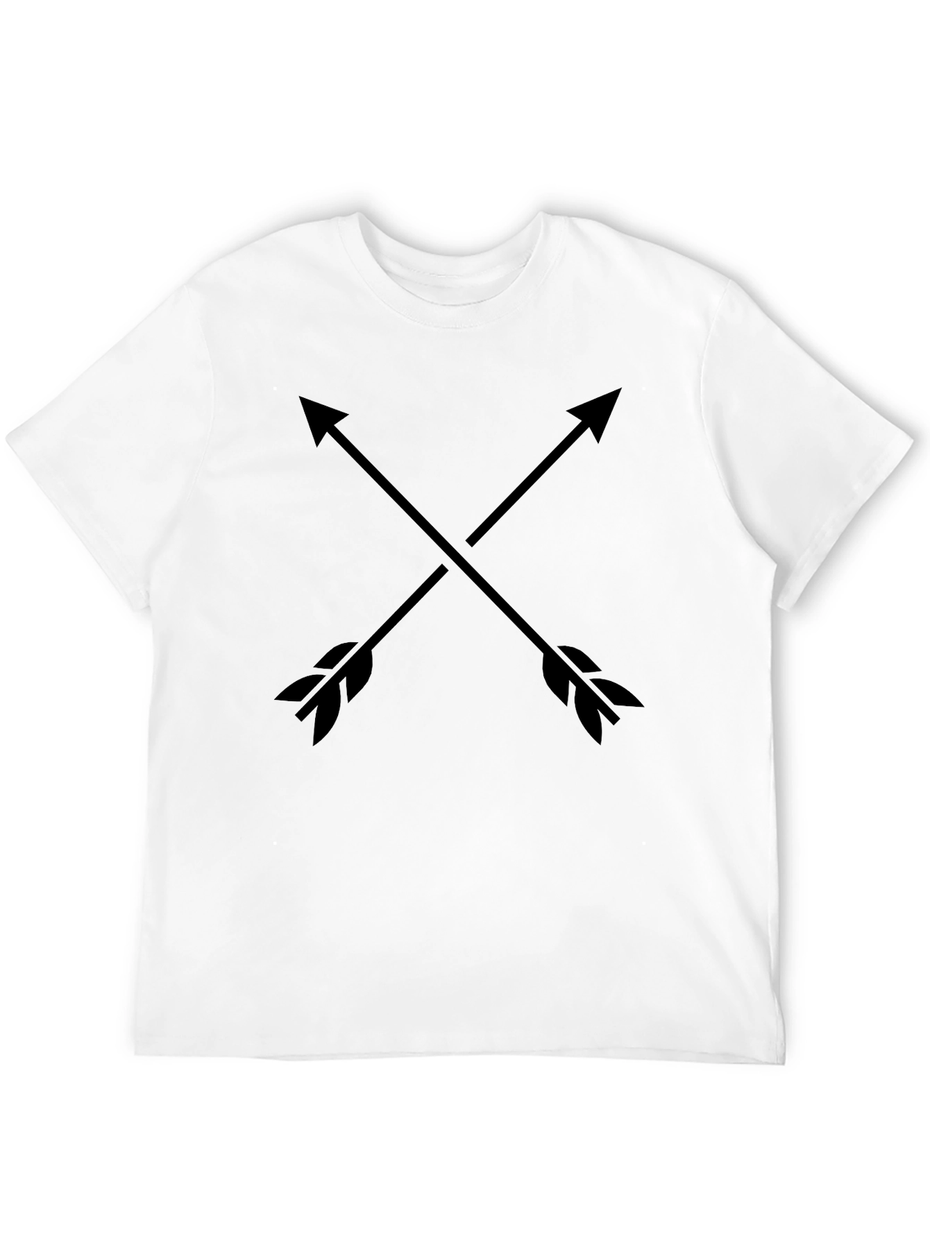 Crossed Arrows Black Graphic Tee - Casual Style