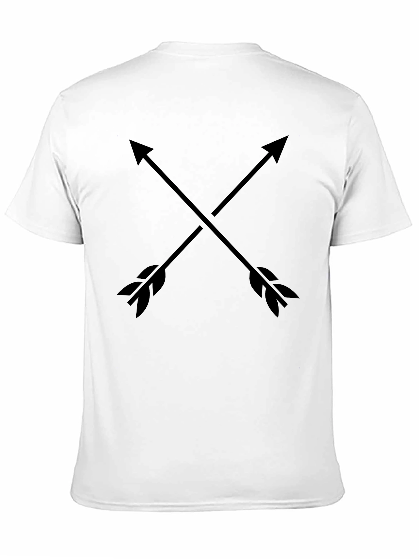 Crossed Arrows Black Graphic Tee - Casual Style