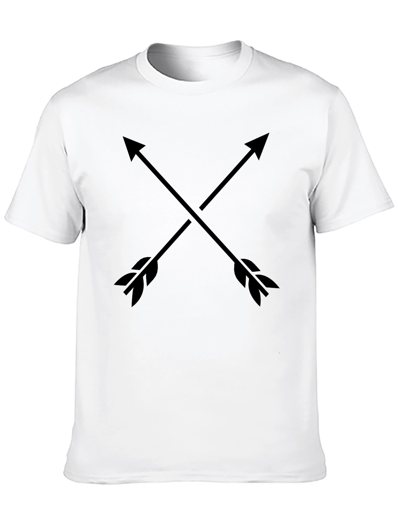 Crossed Arrows Black Graphic Tee - Casual Style