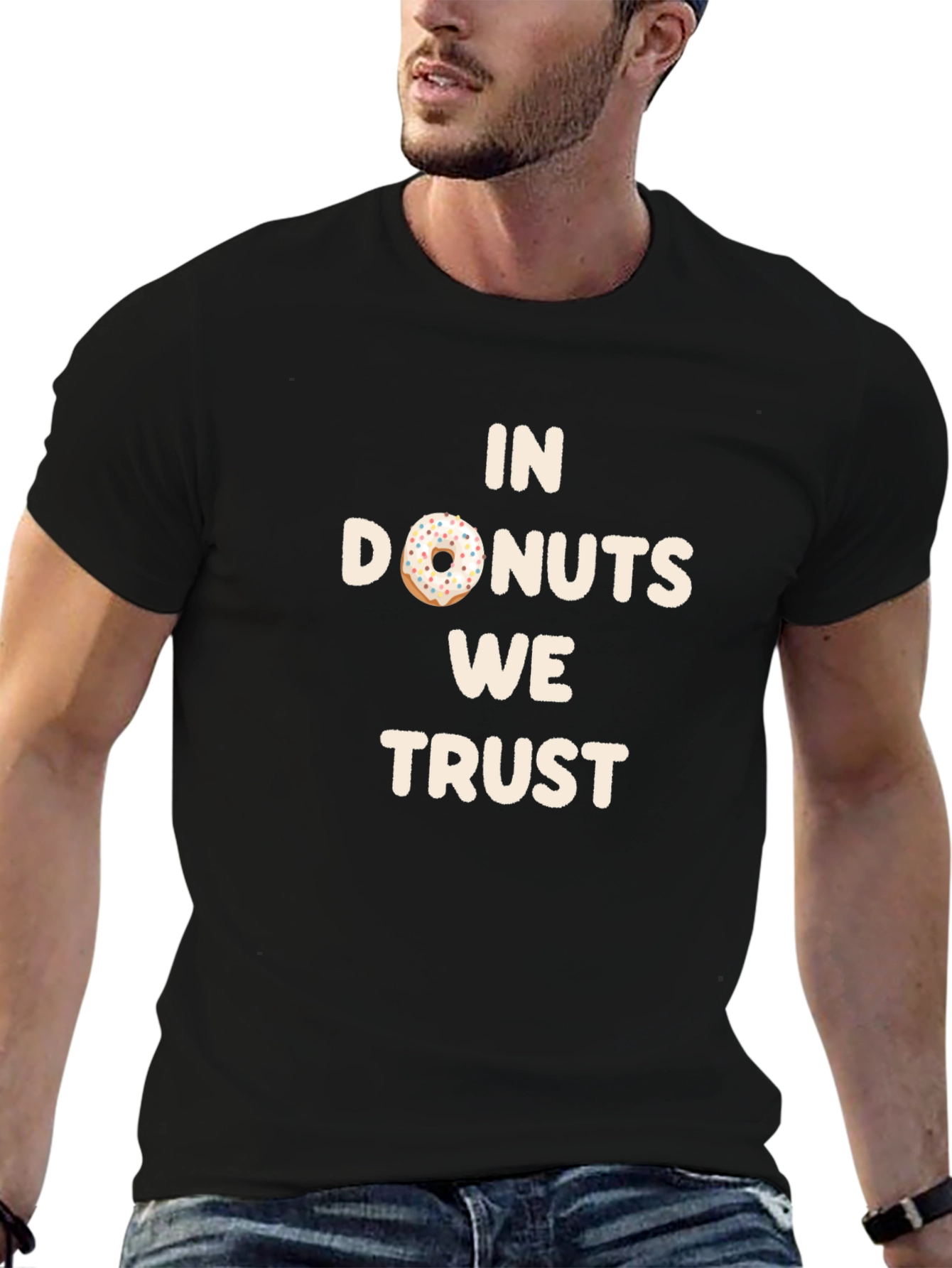 In Donuts We Trust Graphic T-Shirt