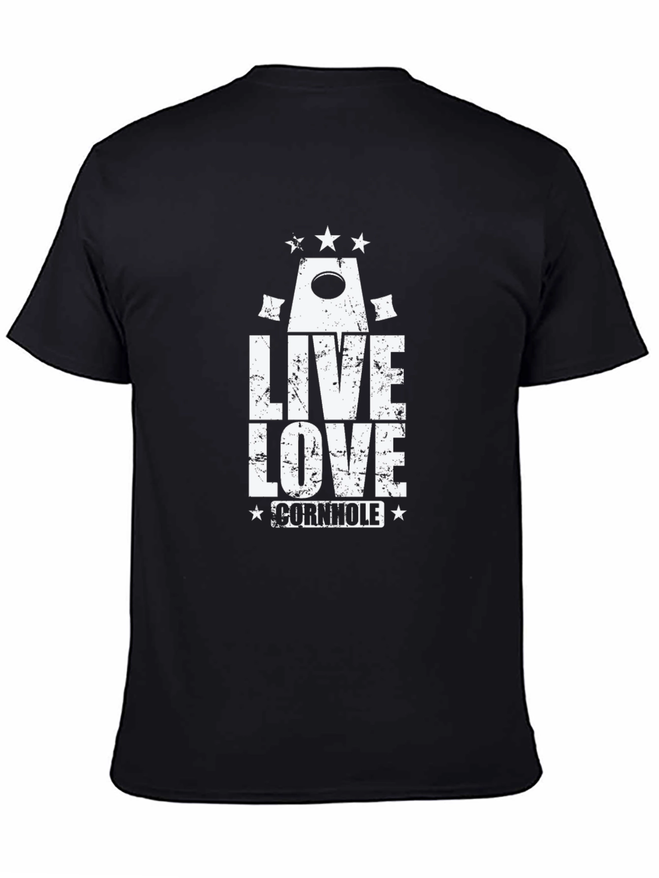 Live Love Cornhole Black T-Shirt
