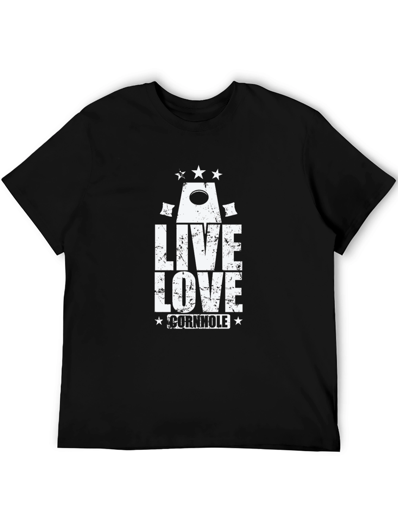 Live Love Cornhole Black T-Shirt
