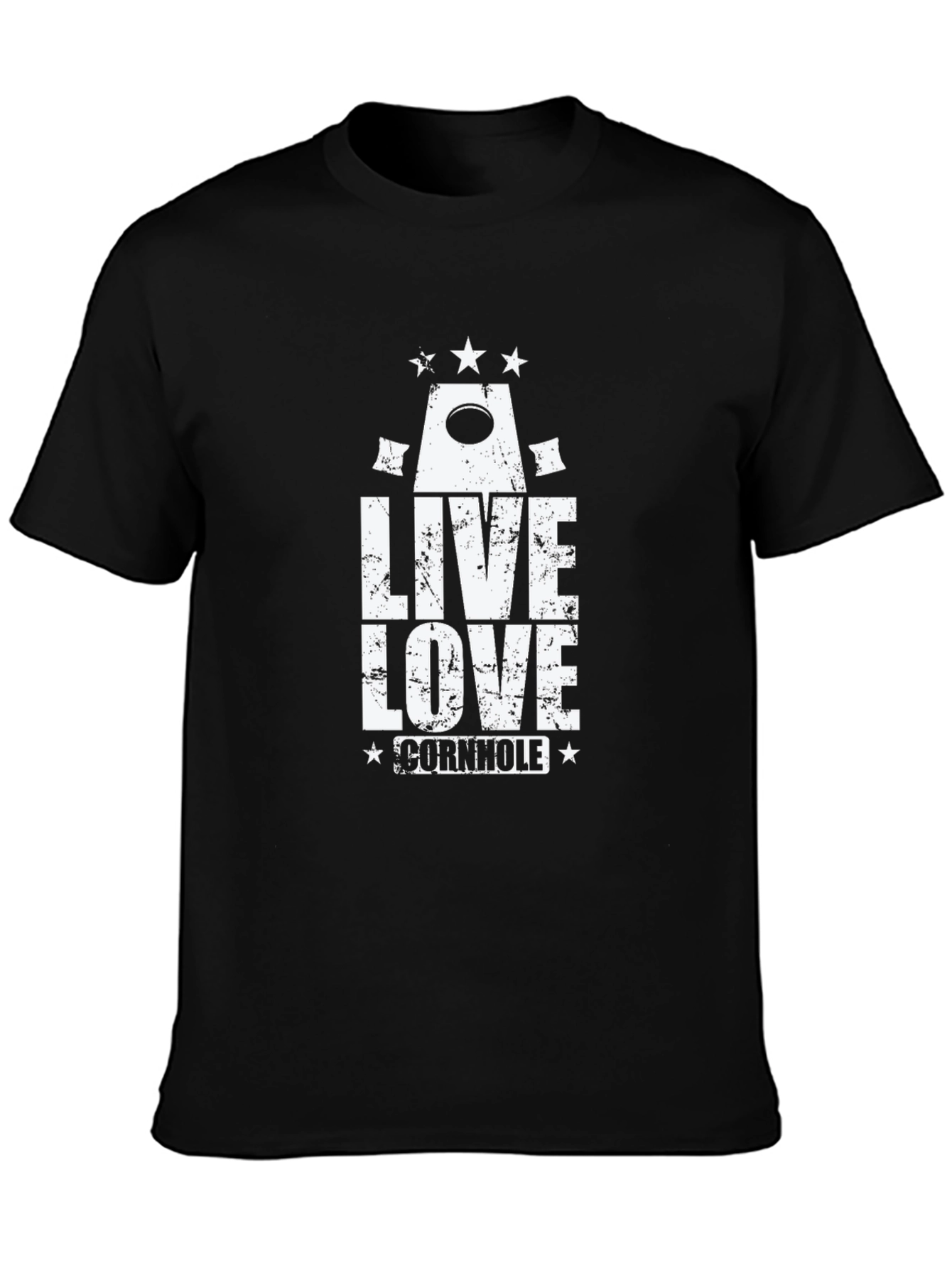 Live Love Cornhole Black T-Shirt