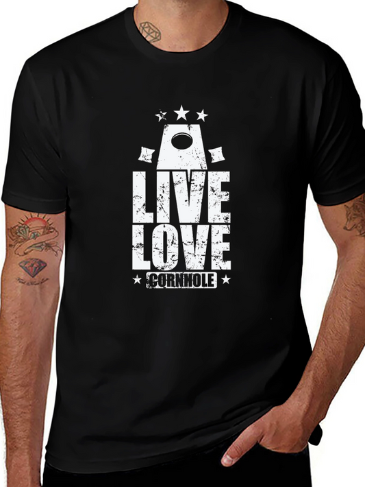 Live Love Cornhole Black T-Shirt