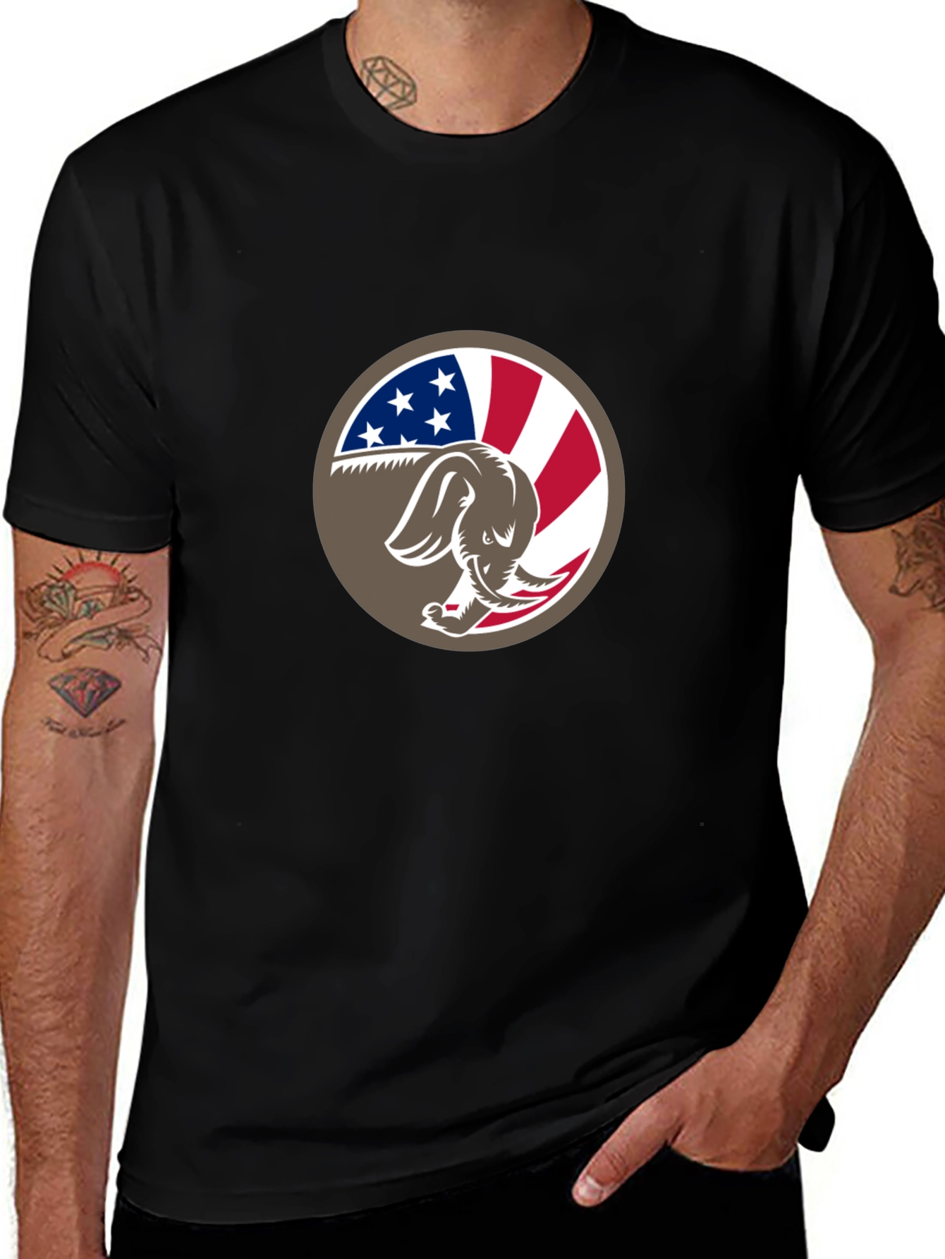 Republican Elephant USA Flag T-Shirt