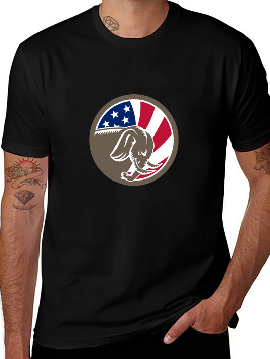 Republican Elephant USA Flag T-Shirt