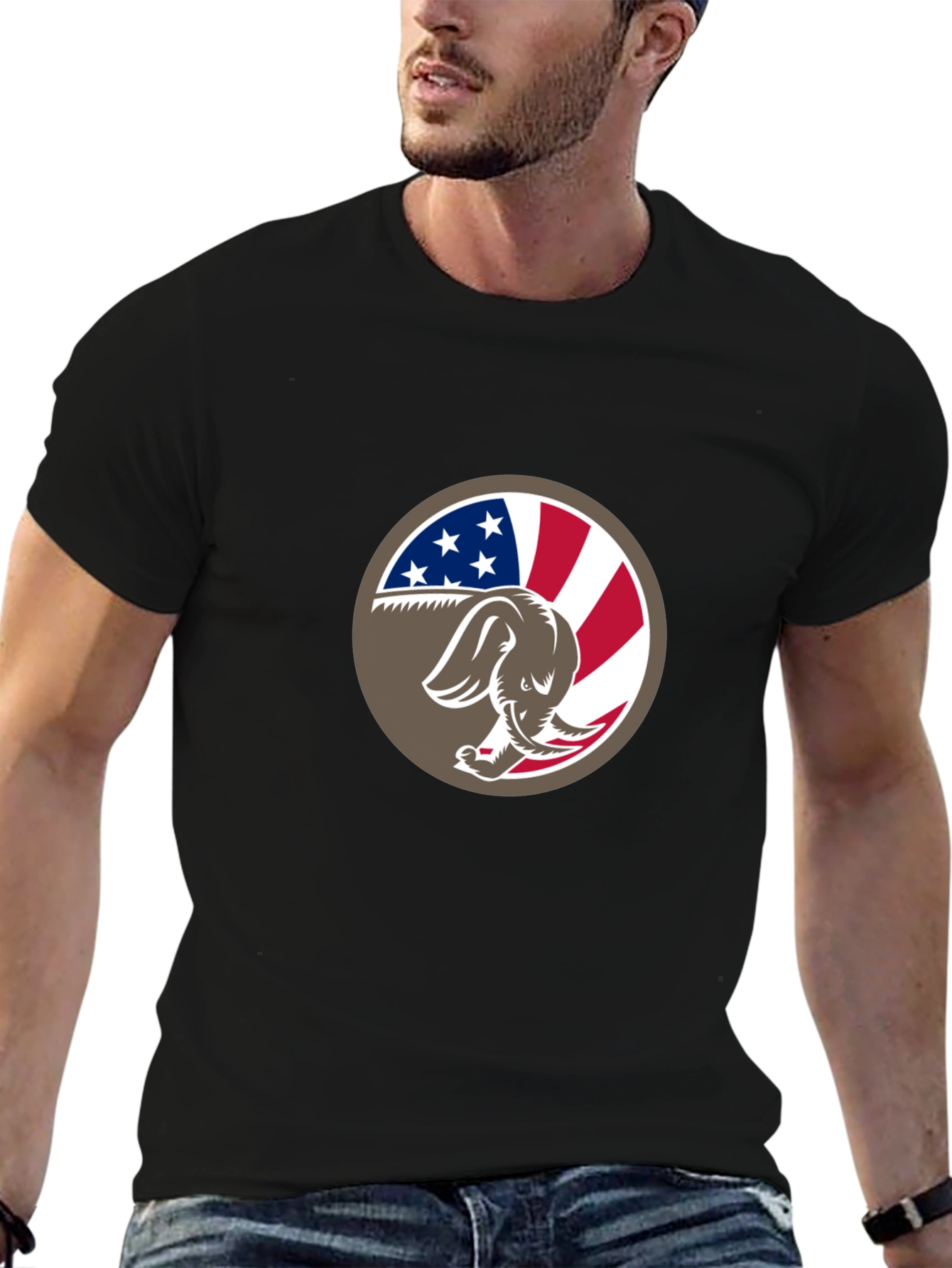 Republican Elephant USA Flag T-Shirt