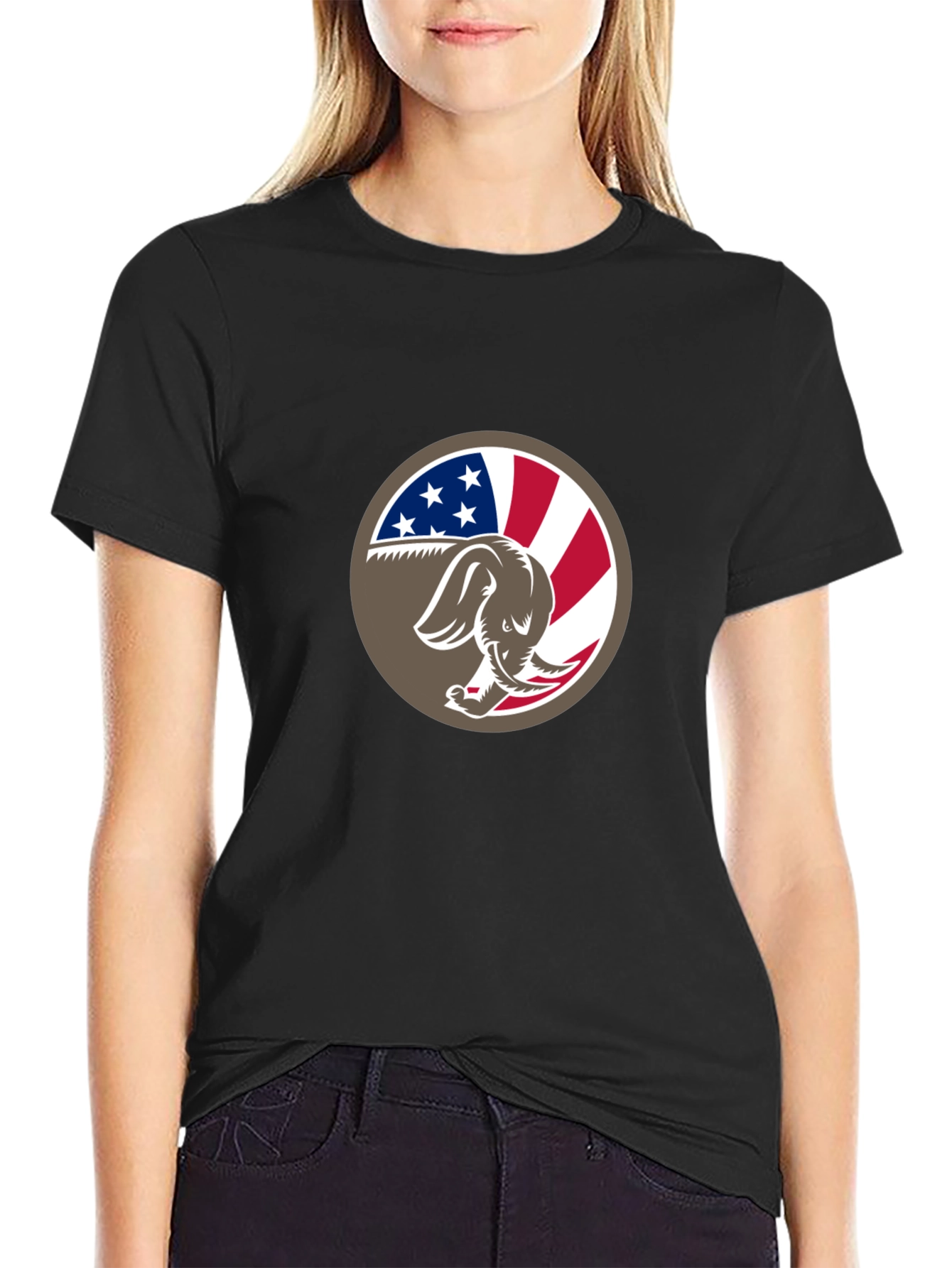 Republican Elephant USA Flag T-Shirt