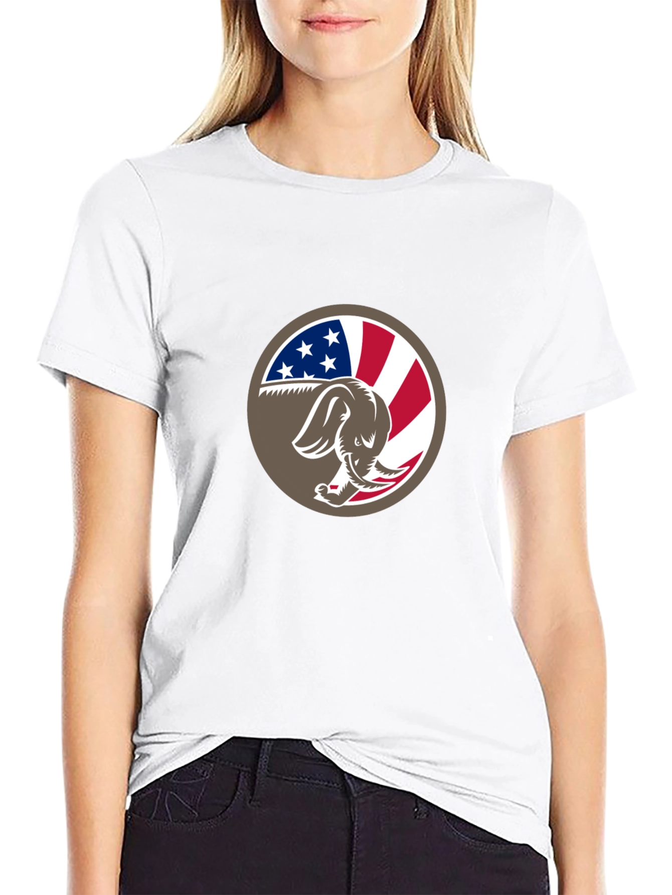 Republican Elephant USA Flag T-Shirt