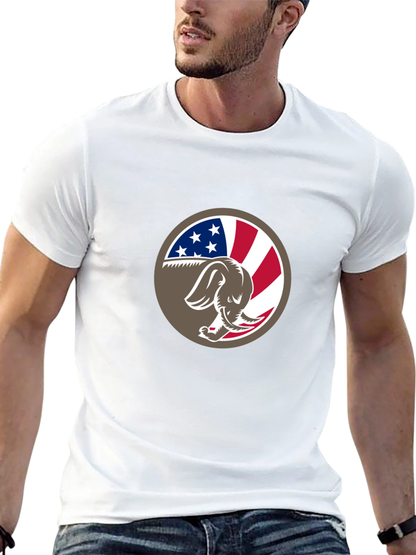 Republican Elephant USA Flag T-Shirt