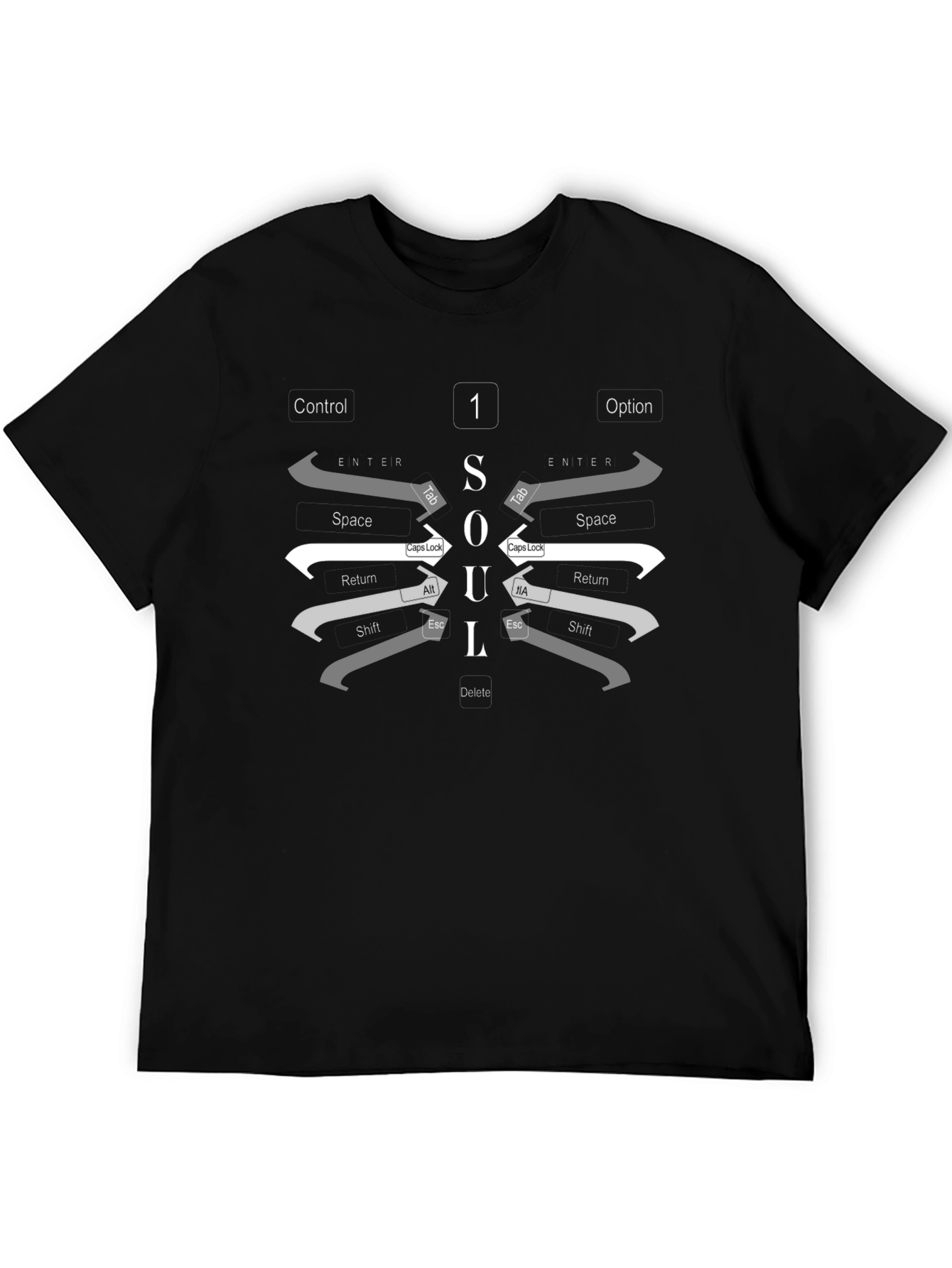 SOUL Computer Keyboard Graphic T-Shirt