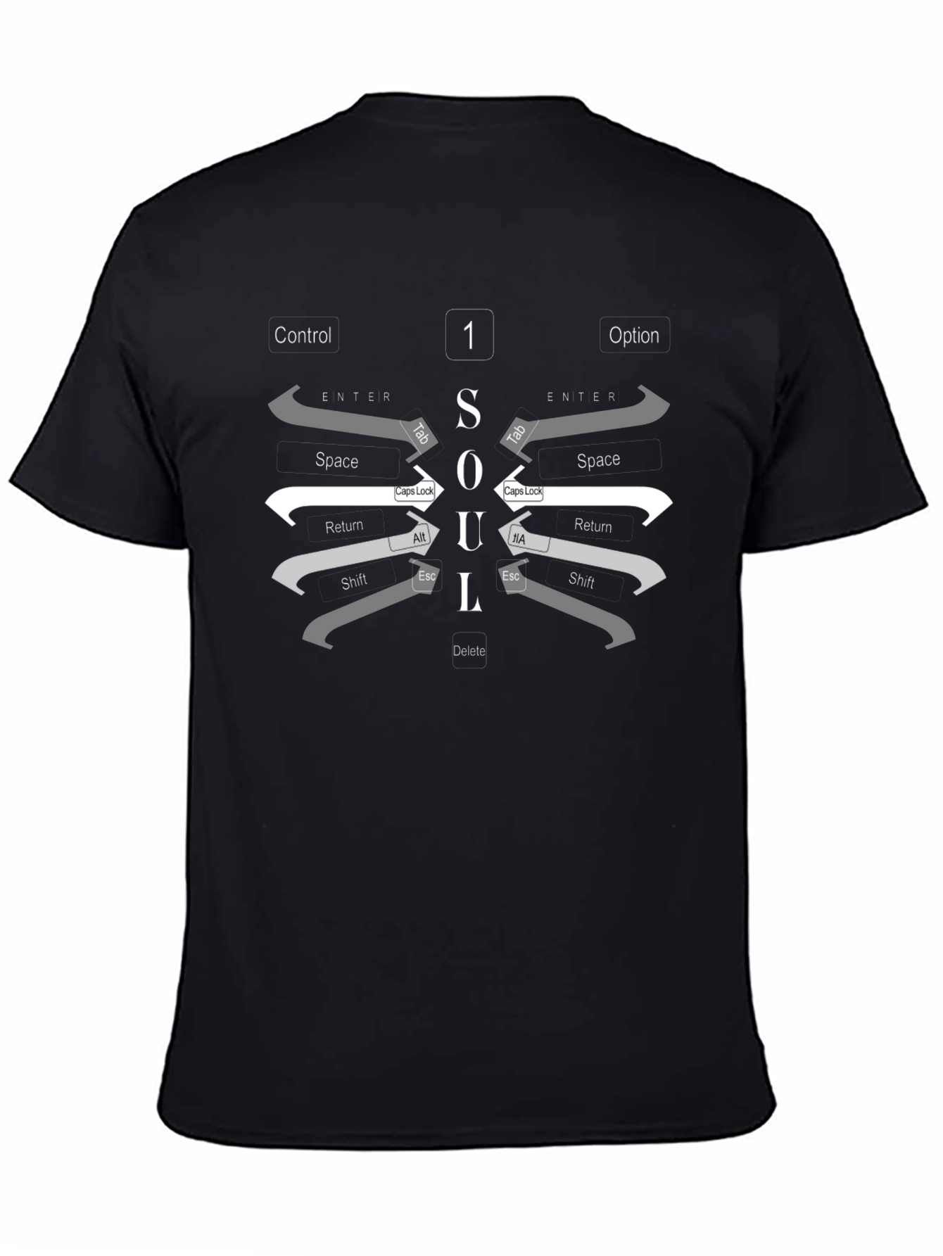 SOUL Computer Keyboard Graphic T-Shirt