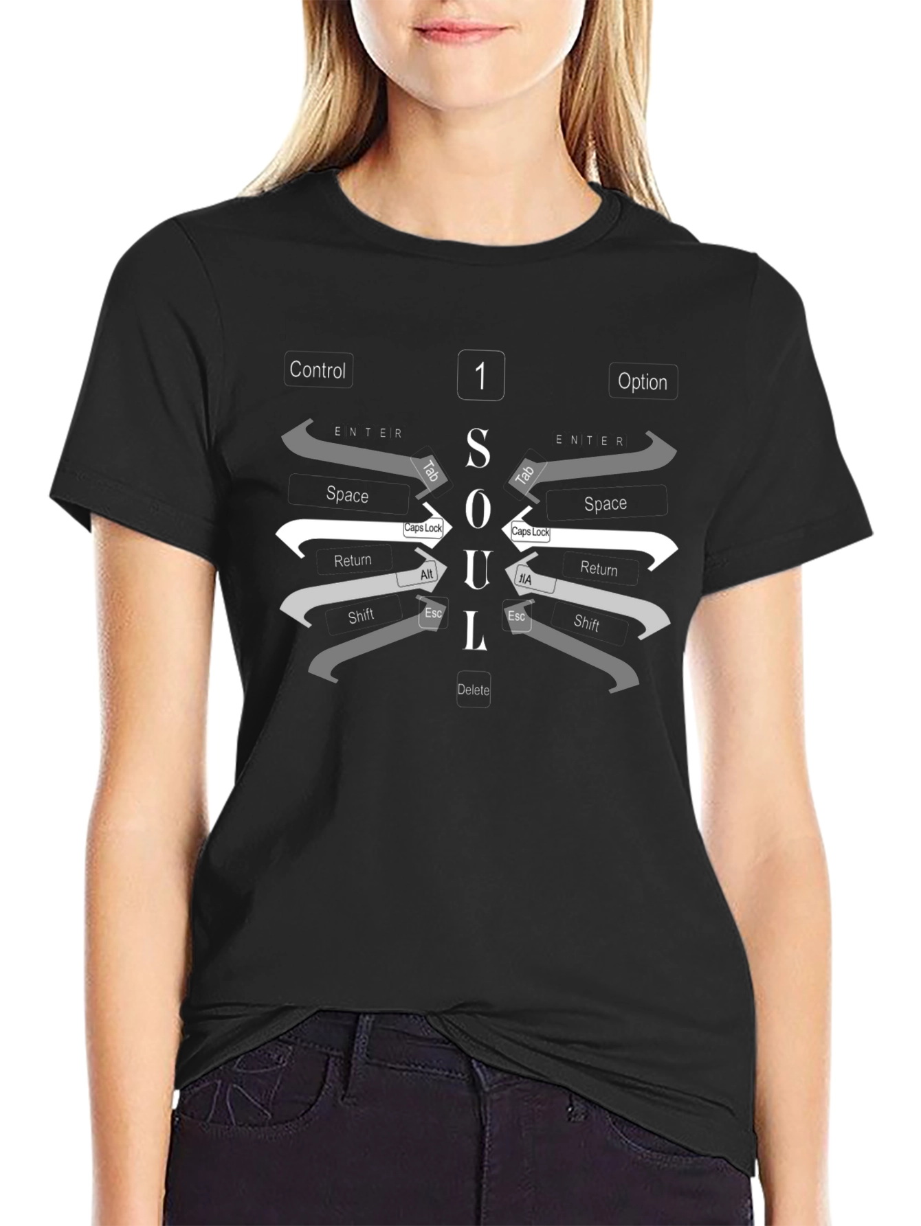 SOUL Computer Keyboard Graphic T-Shirt