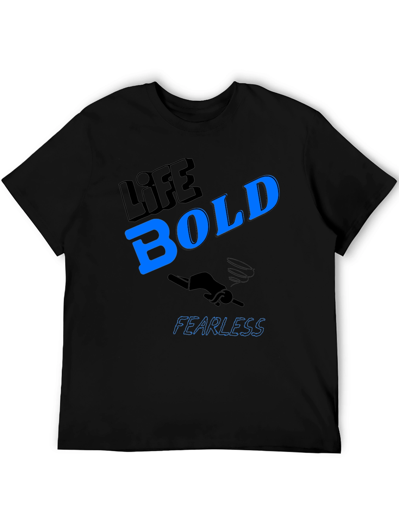 Life Bold Fearless Graphic Tee - Black