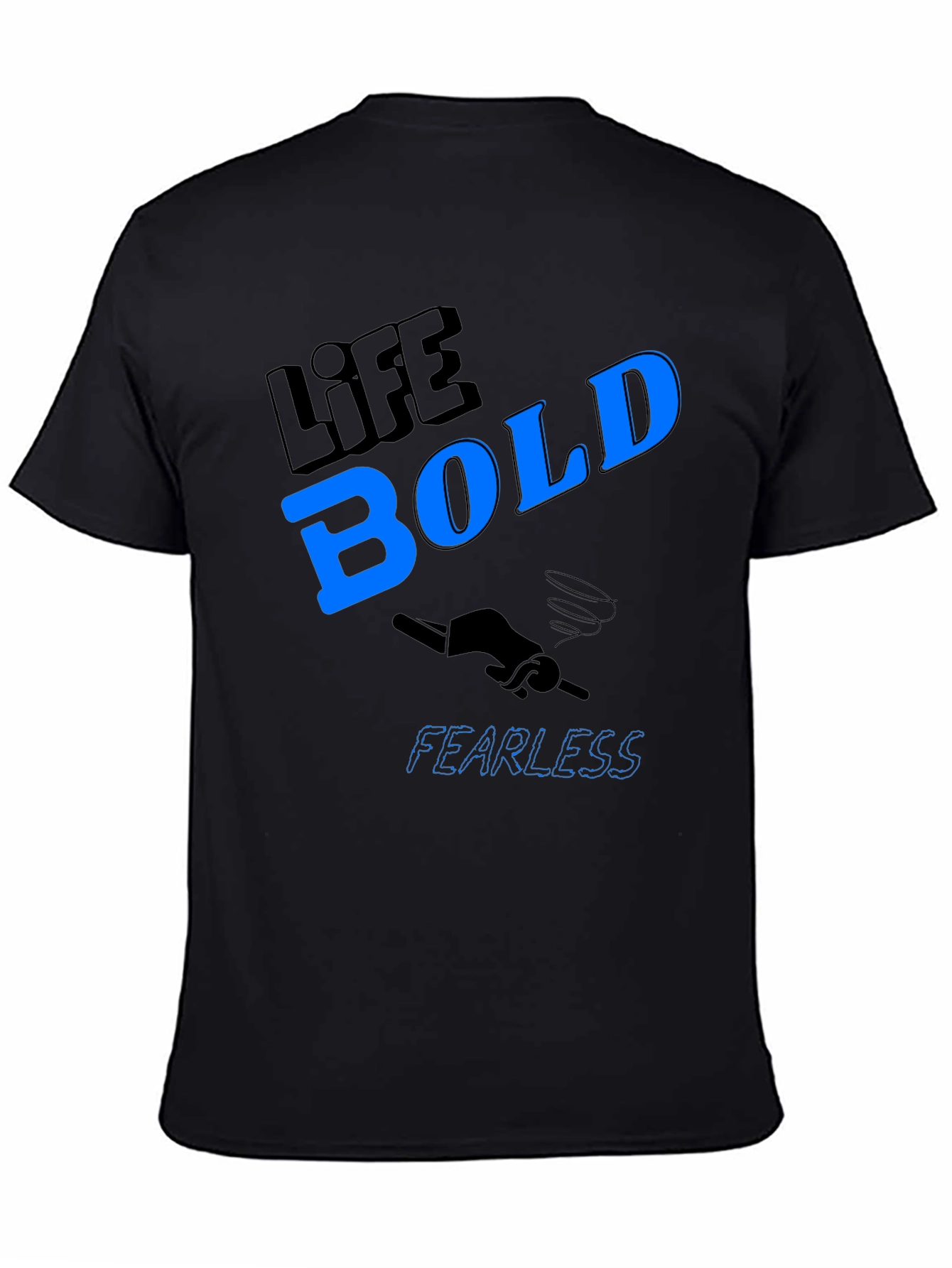 Life Bold Fearless Graphic Tee - Black