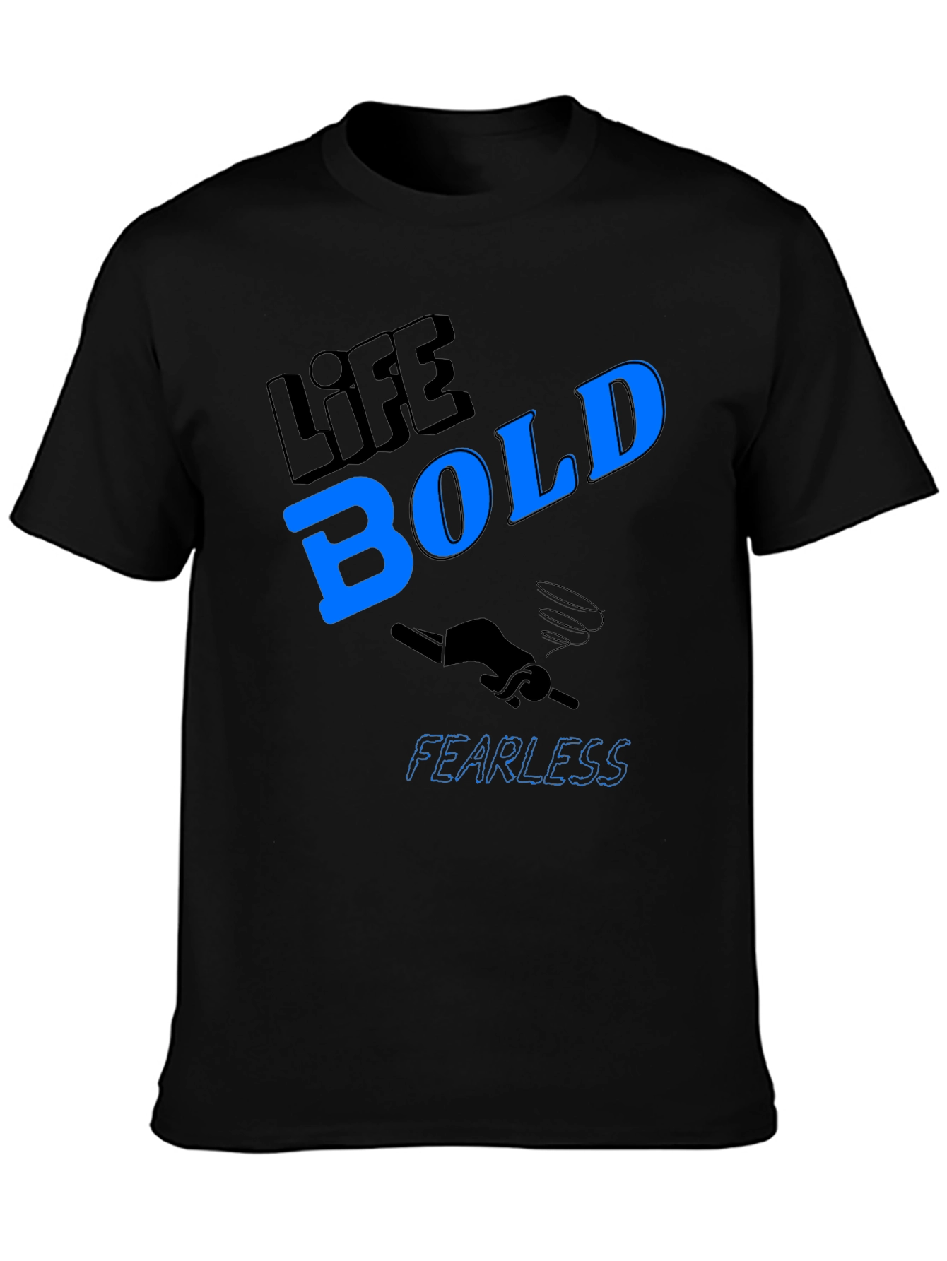 Life Bold Fearless Graphic Tee - Black