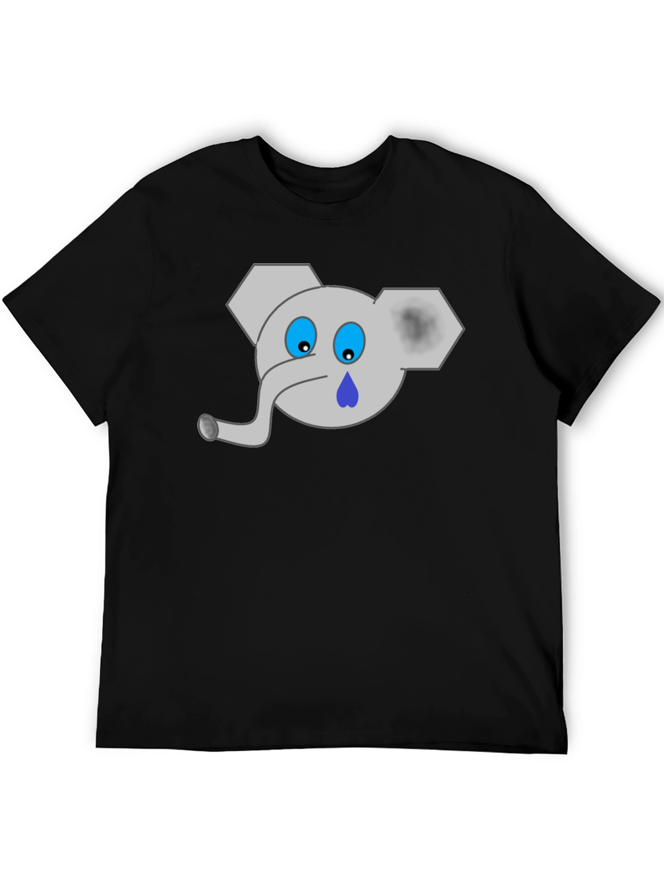 Sad Elephant Graphic Tee - Black T-Shirt