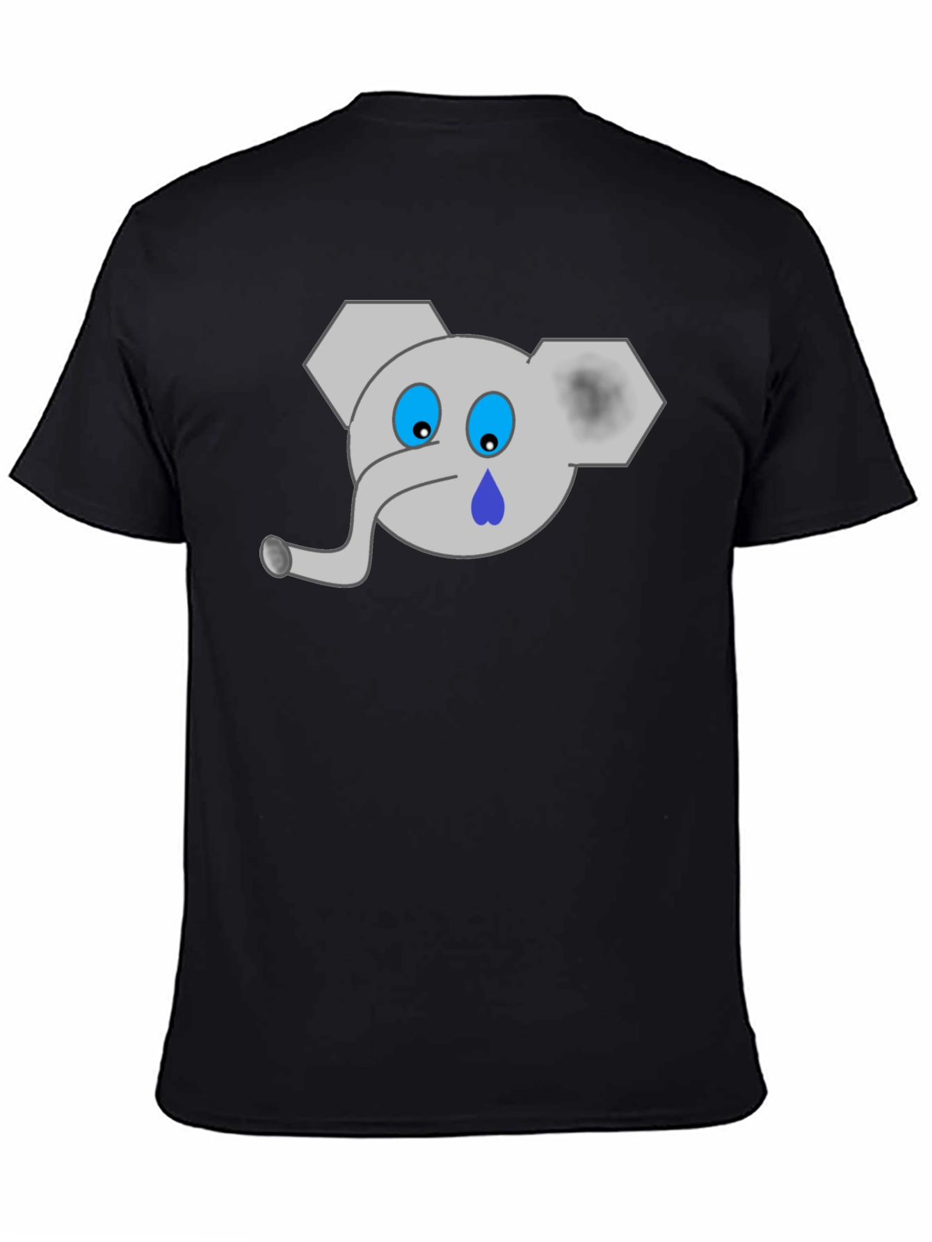 Sad Elephant Graphic Tee - Black T-Shirt