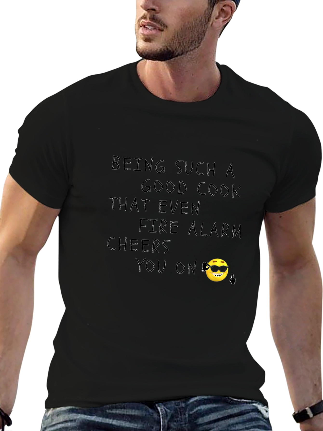 Cool Cook T-Shirt - Fire Alarm Cheers You On!