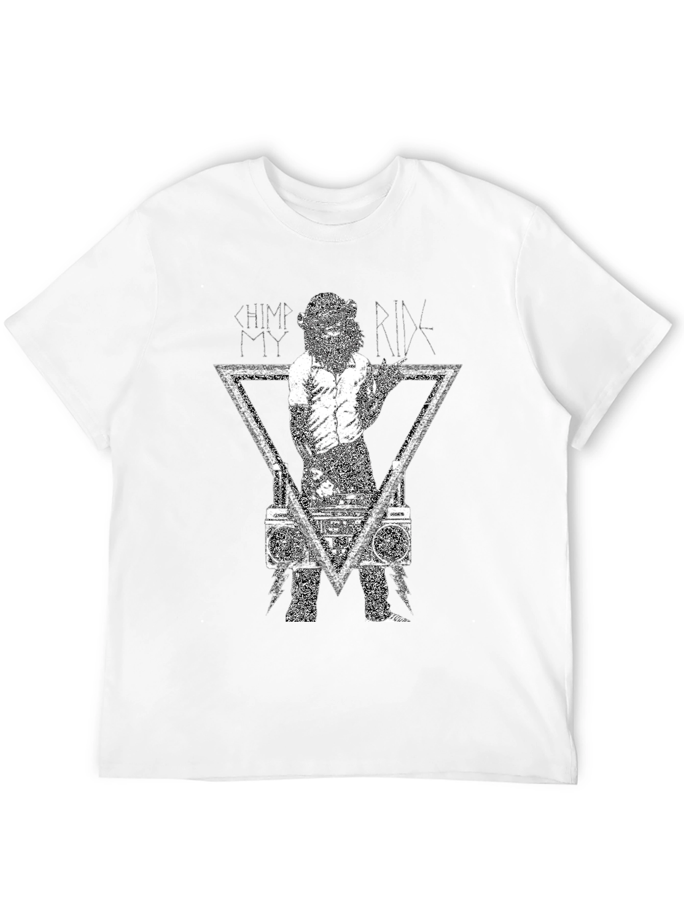 Chimp My Ride Graphic Tee - Black Cotton T-Shirt