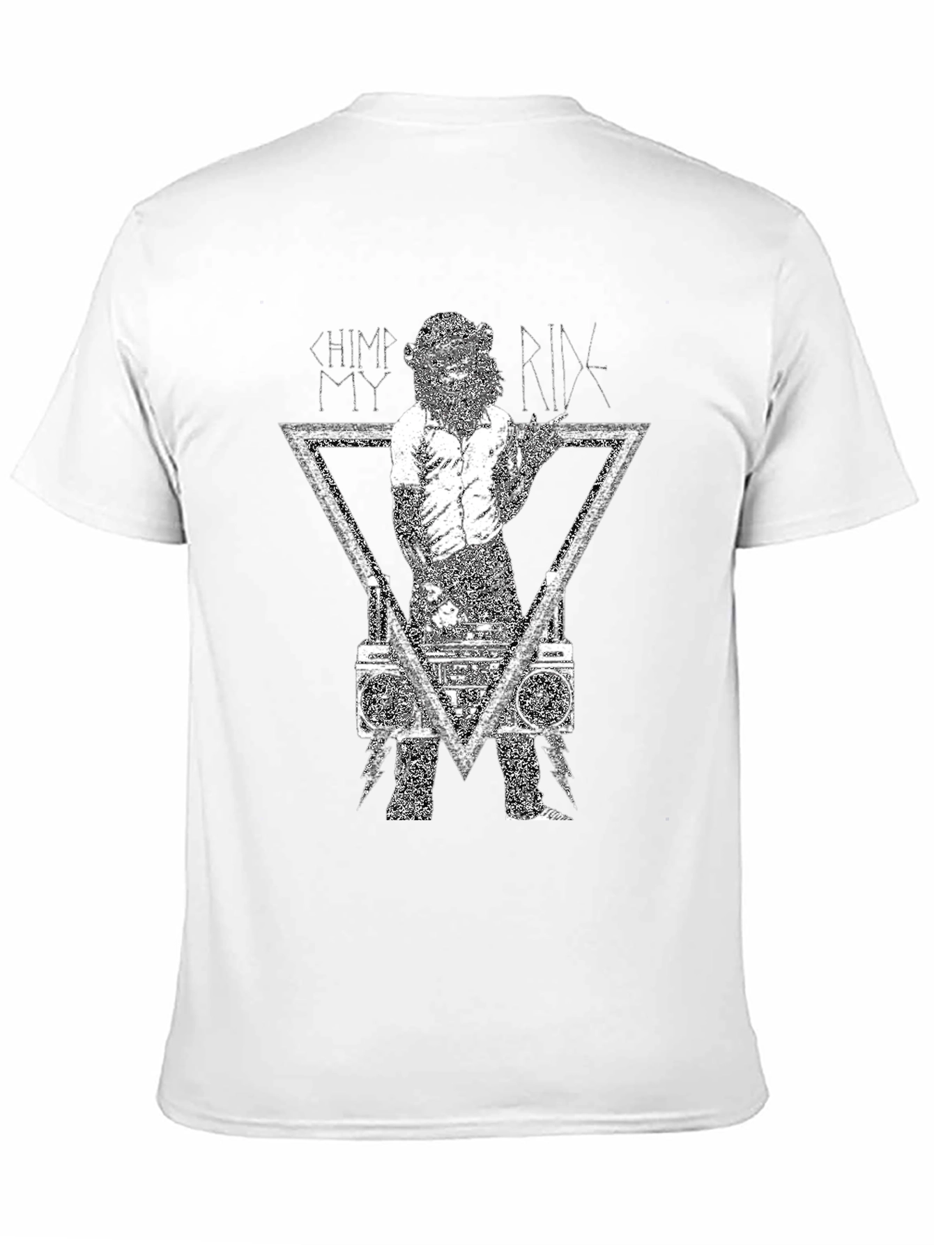 Chimp My Ride Graphic Tee - Black Cotton T-Shirt