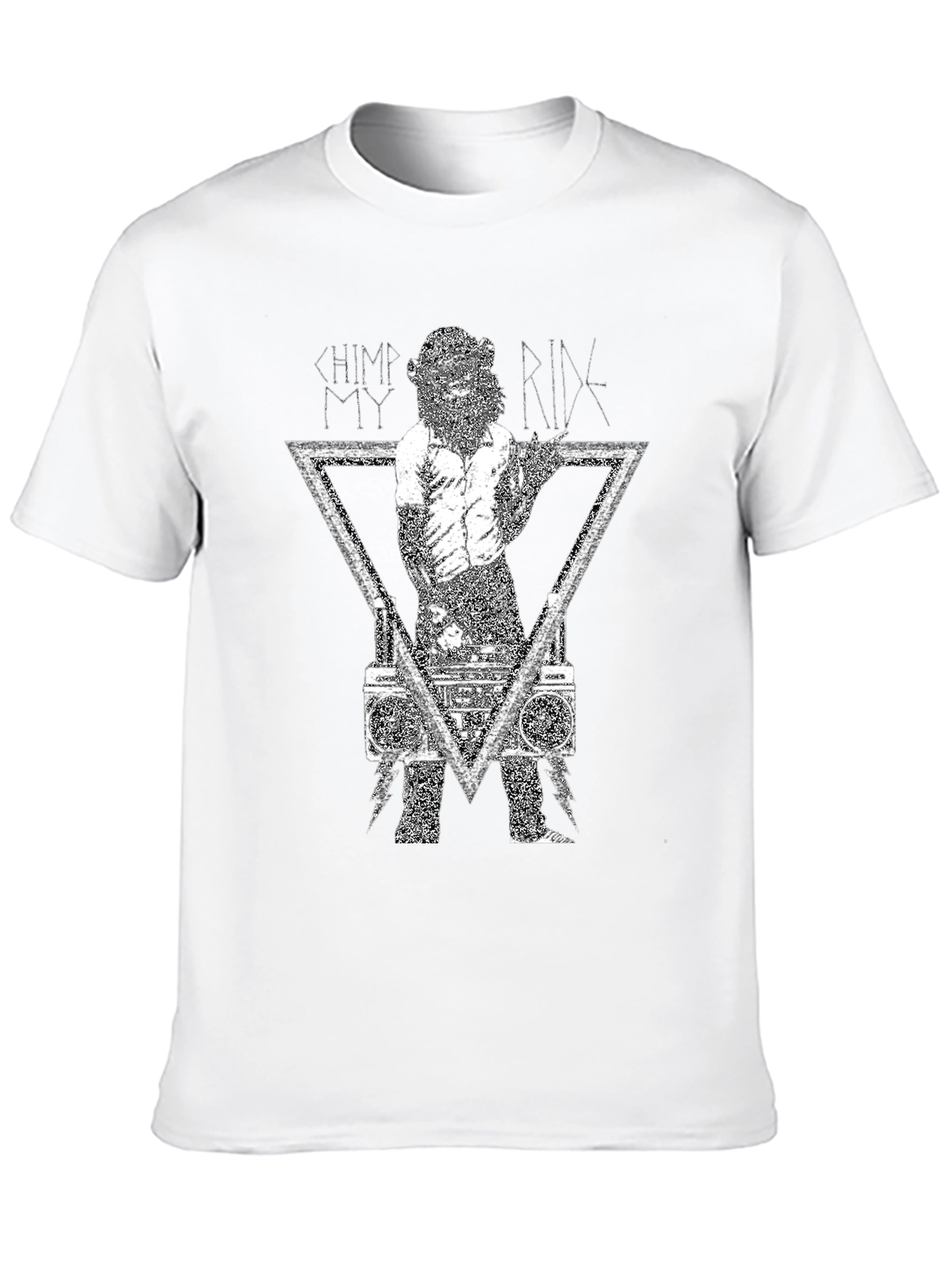 Chimp My Ride Graphic Tee - Black Cotton T-Shirt