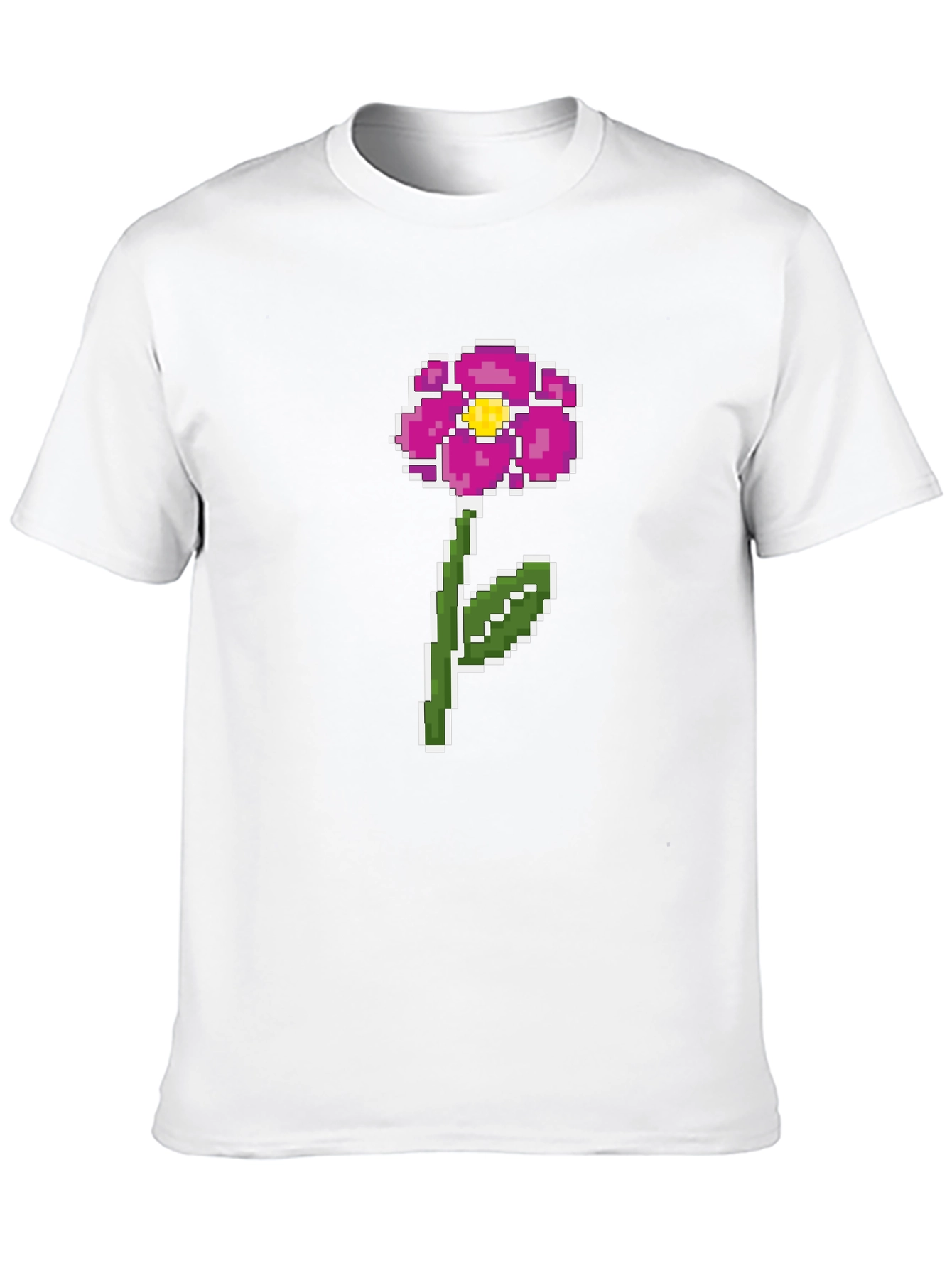 Pixel Flower Graphic Tee - Retro Gaming Style