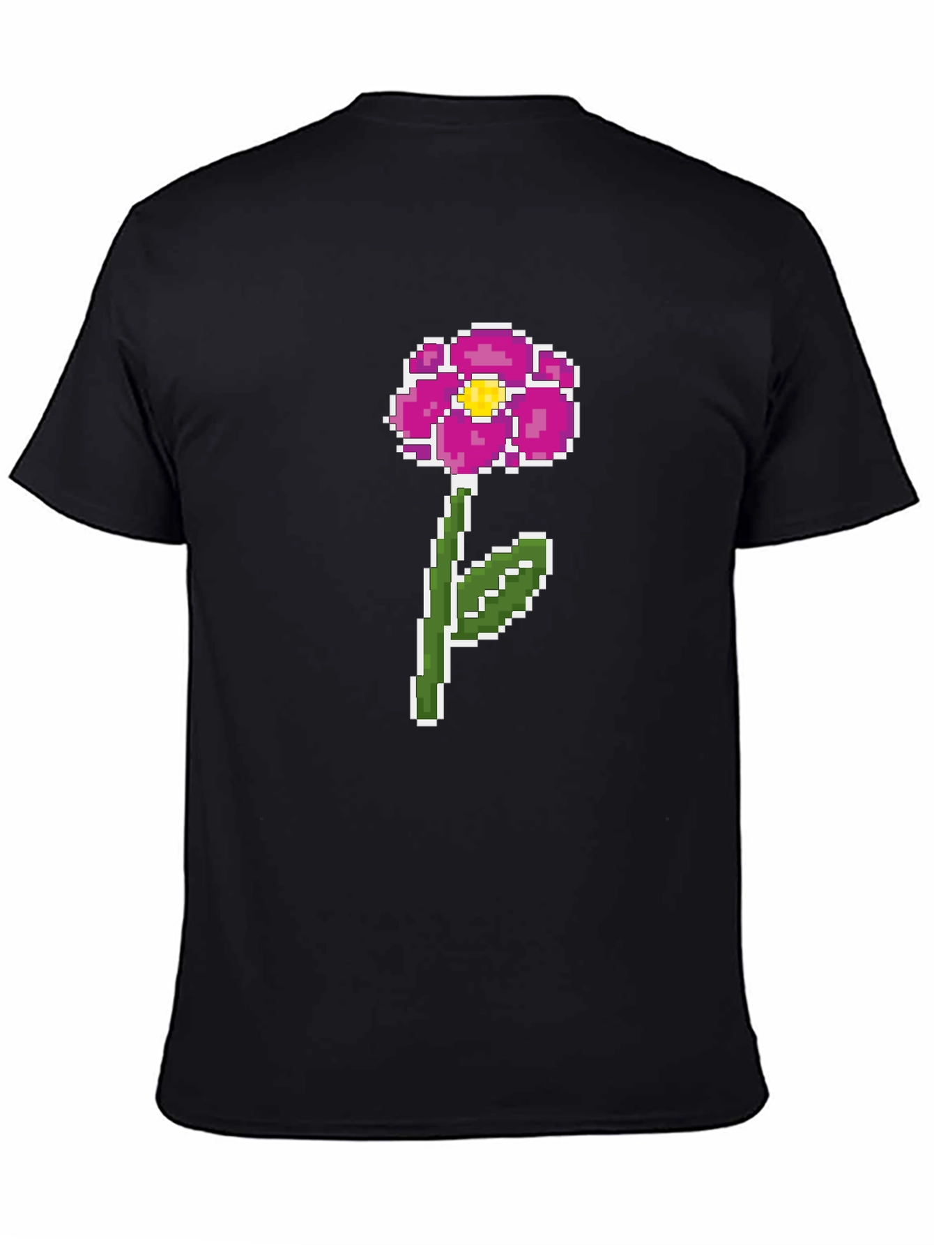 Pixel Flower Graphic Tee - Retro Gaming Style