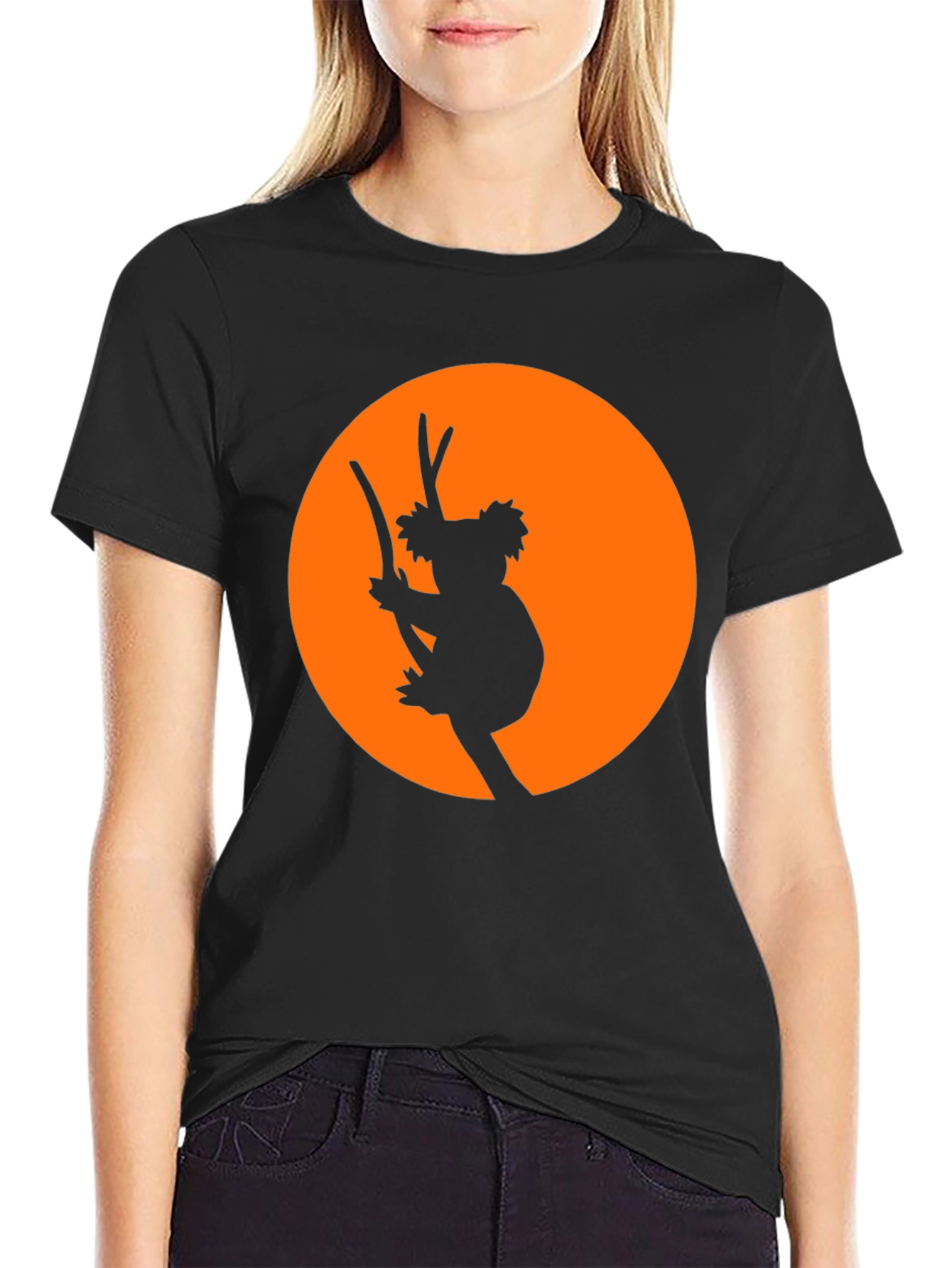 Koala Silhouette Graphic Tee - Black T-Shirt