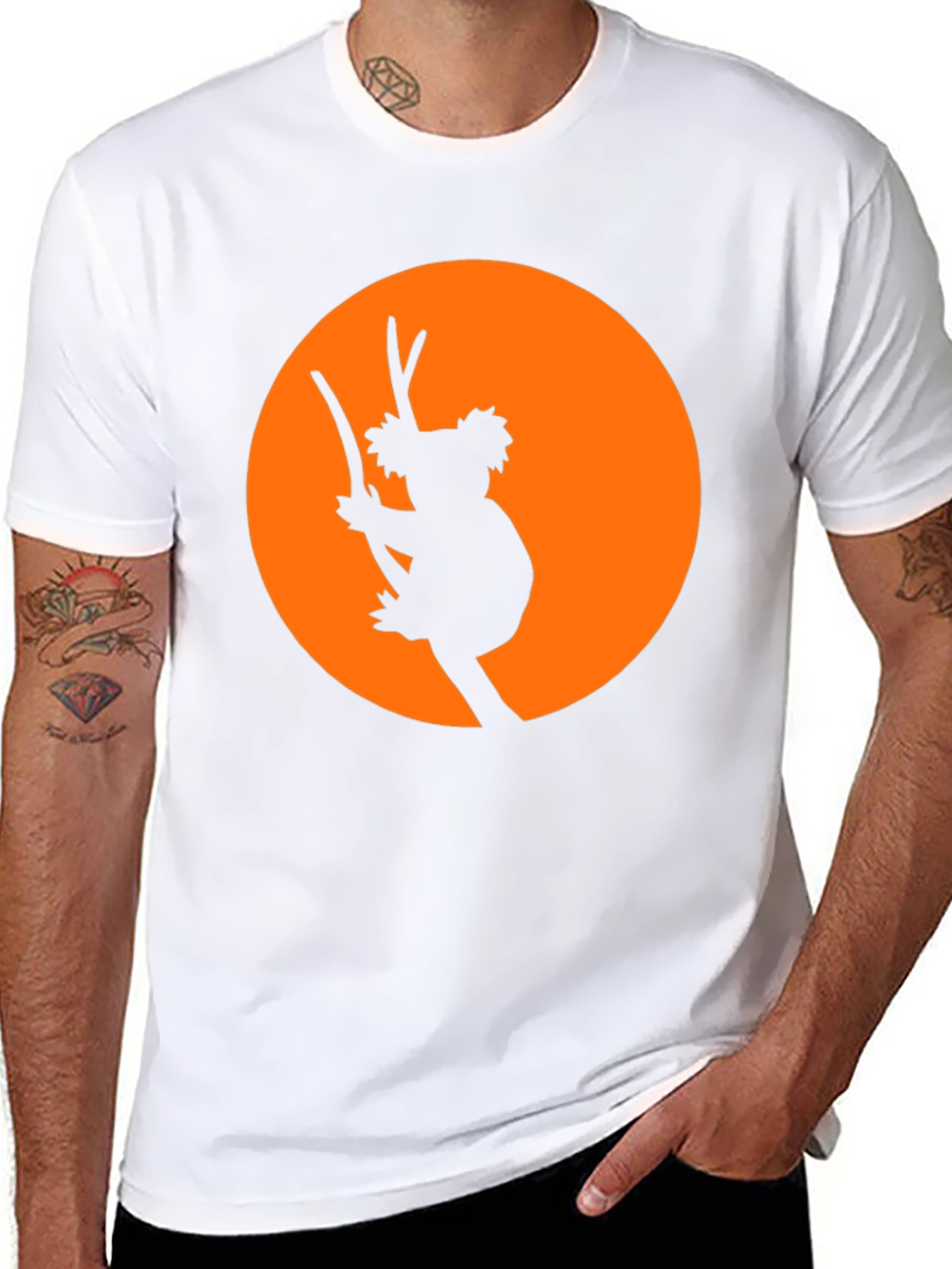 Koala Silhouette Graphic Tee - Black T-Shirt