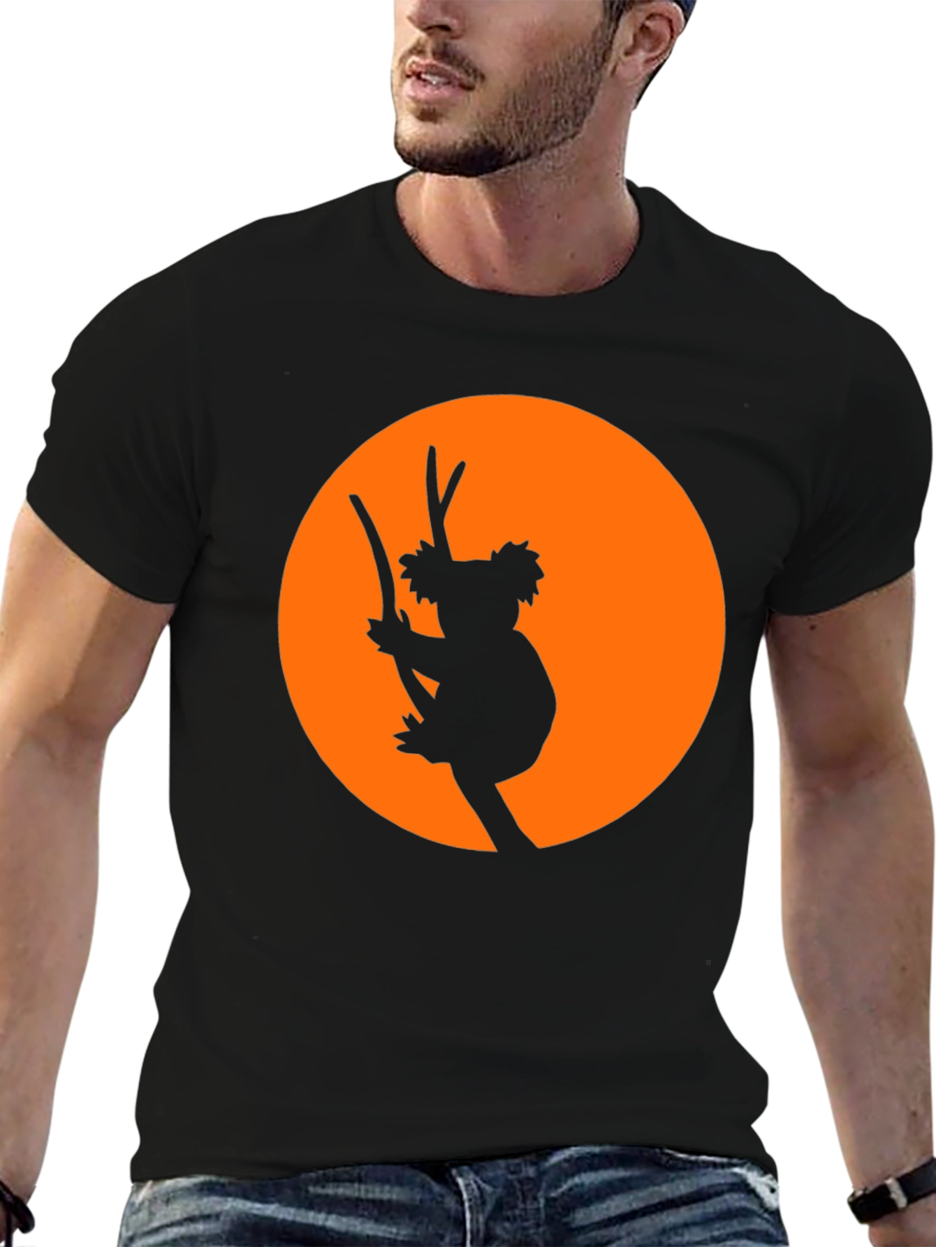 Koala Silhouette Graphic Tee - Black T-Shirt