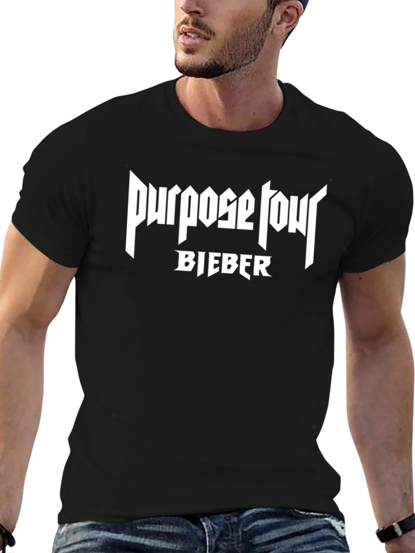 Purpose Tour Bieber Black T-Shirt