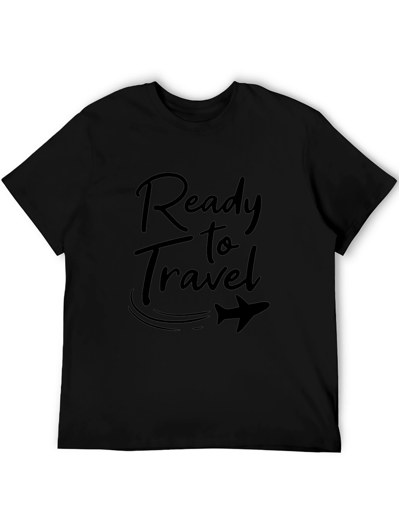 Ready to Travel Black Graphic Tee