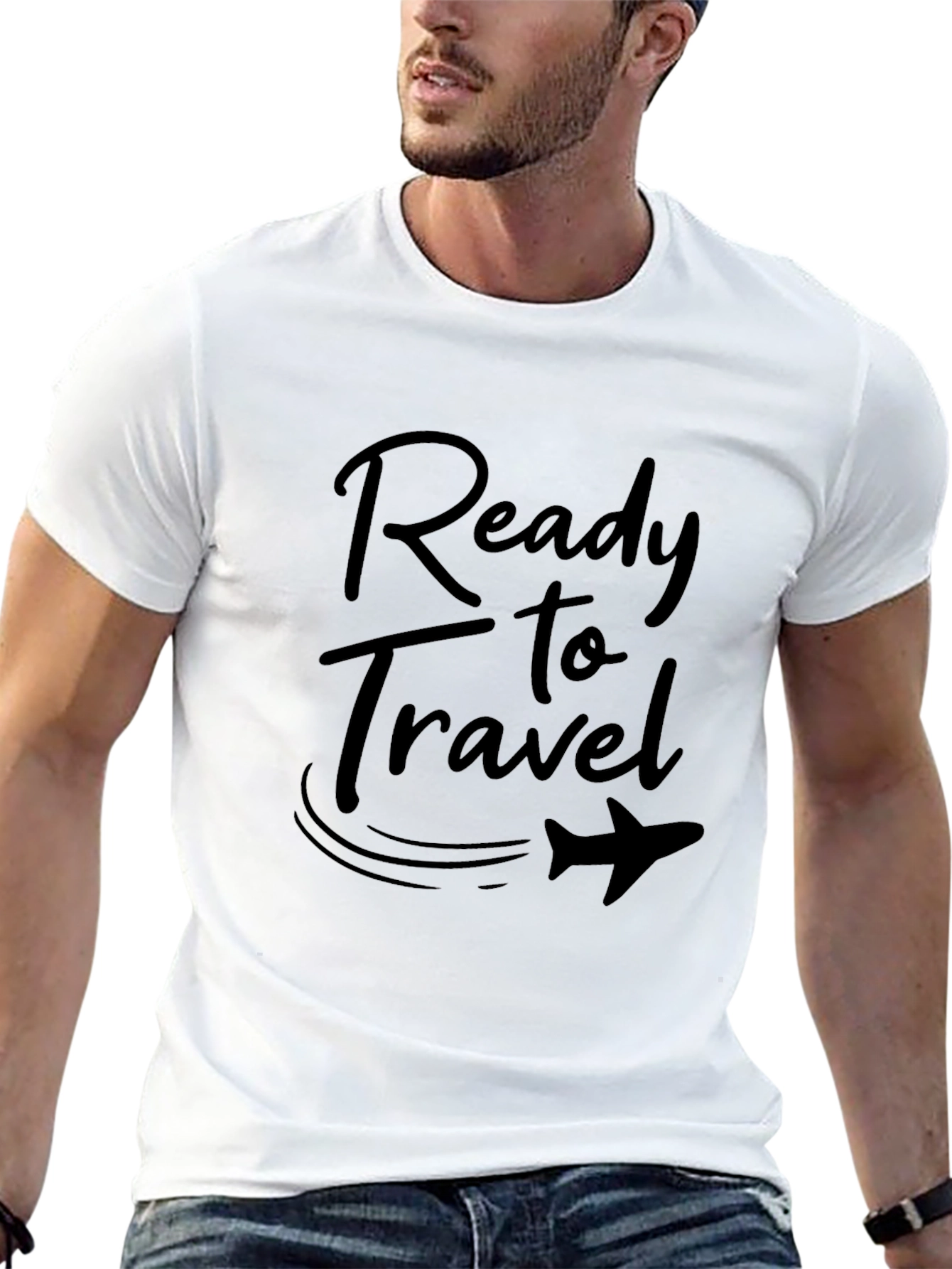 Ready to Travel Black Graphic Tee