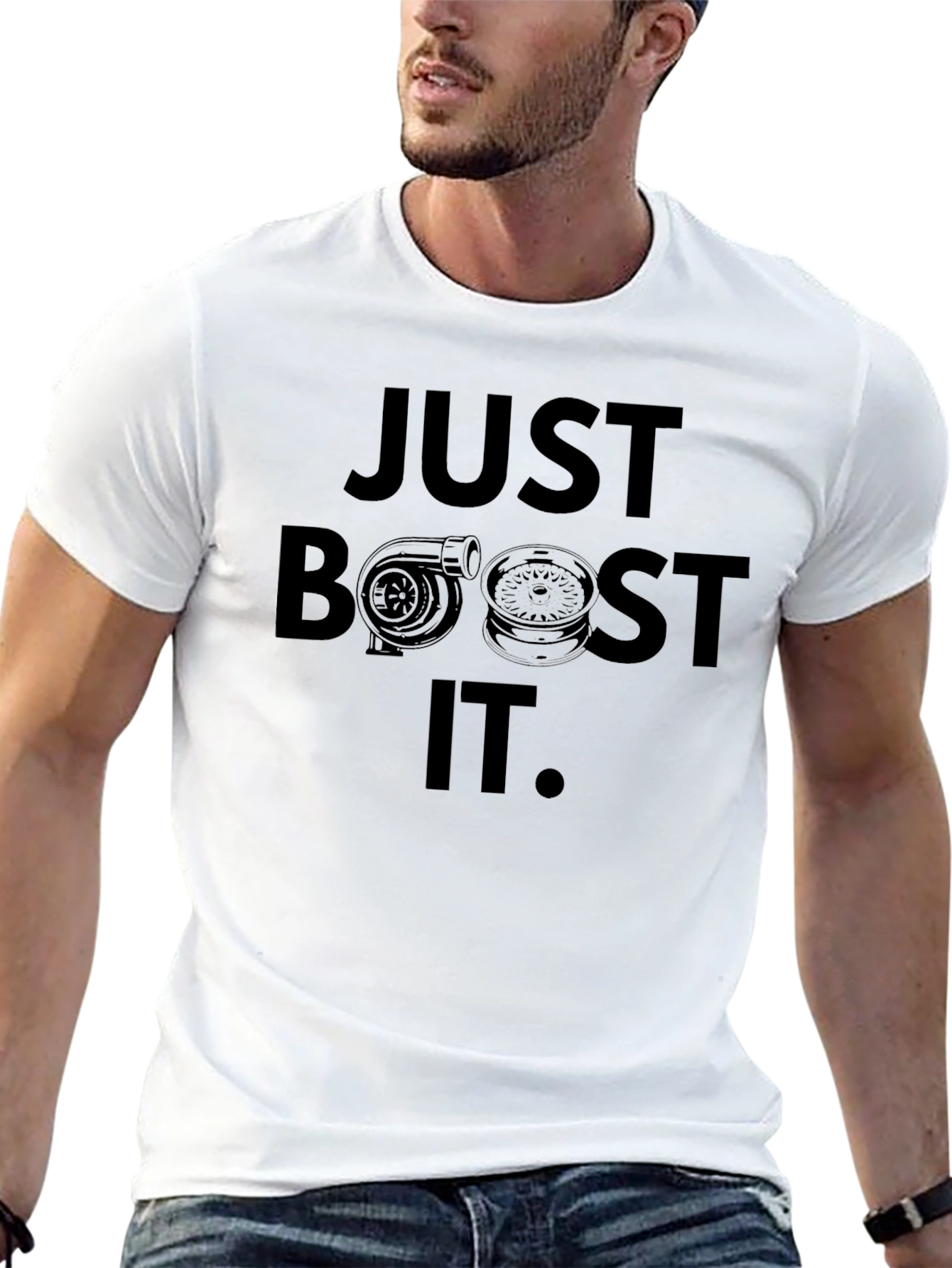 Just Boost It T-Shirt - Black Turbo Graphic Tee