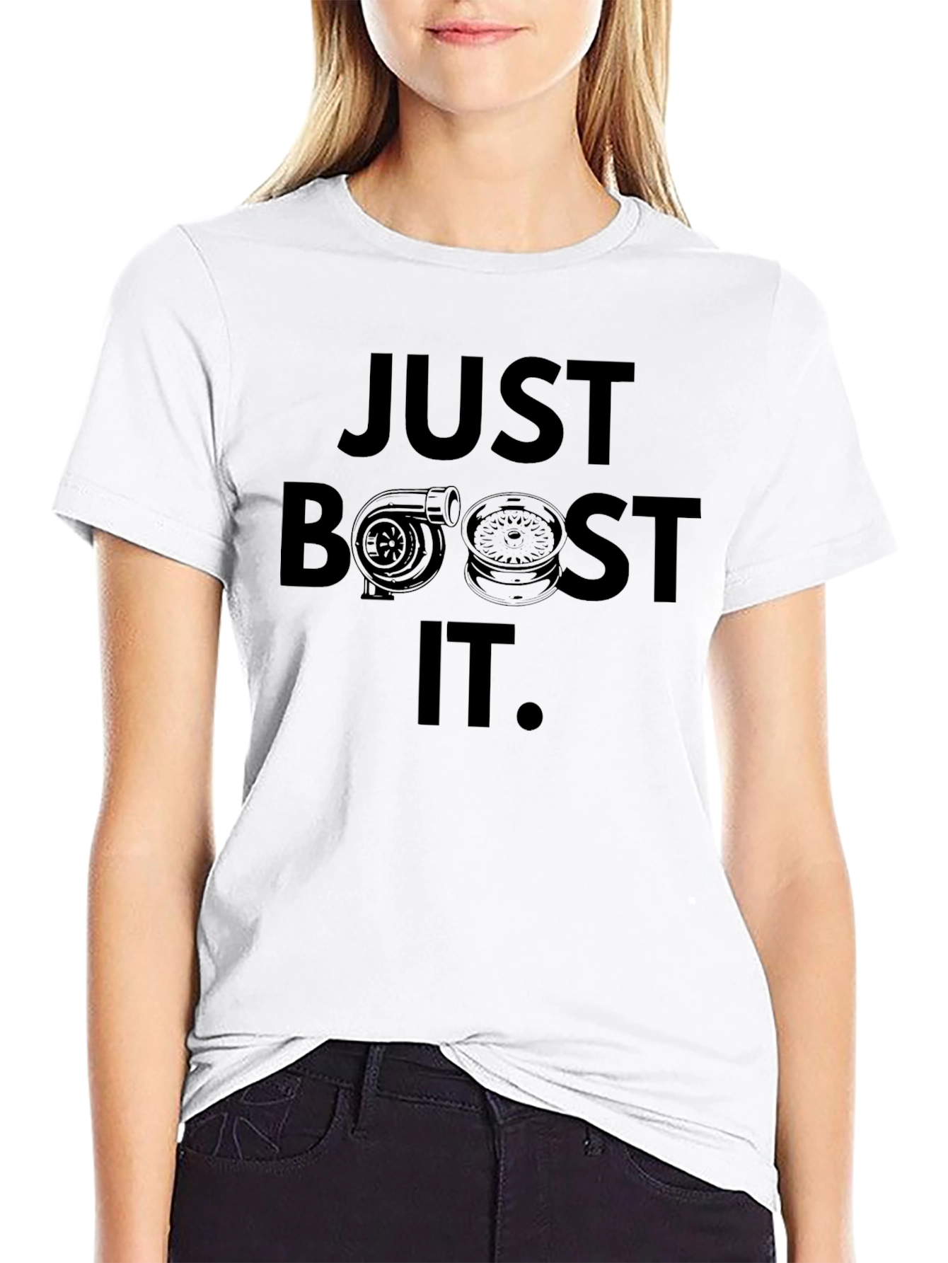 Just Boost It T-Shirt - Black Turbo Graphic Tee