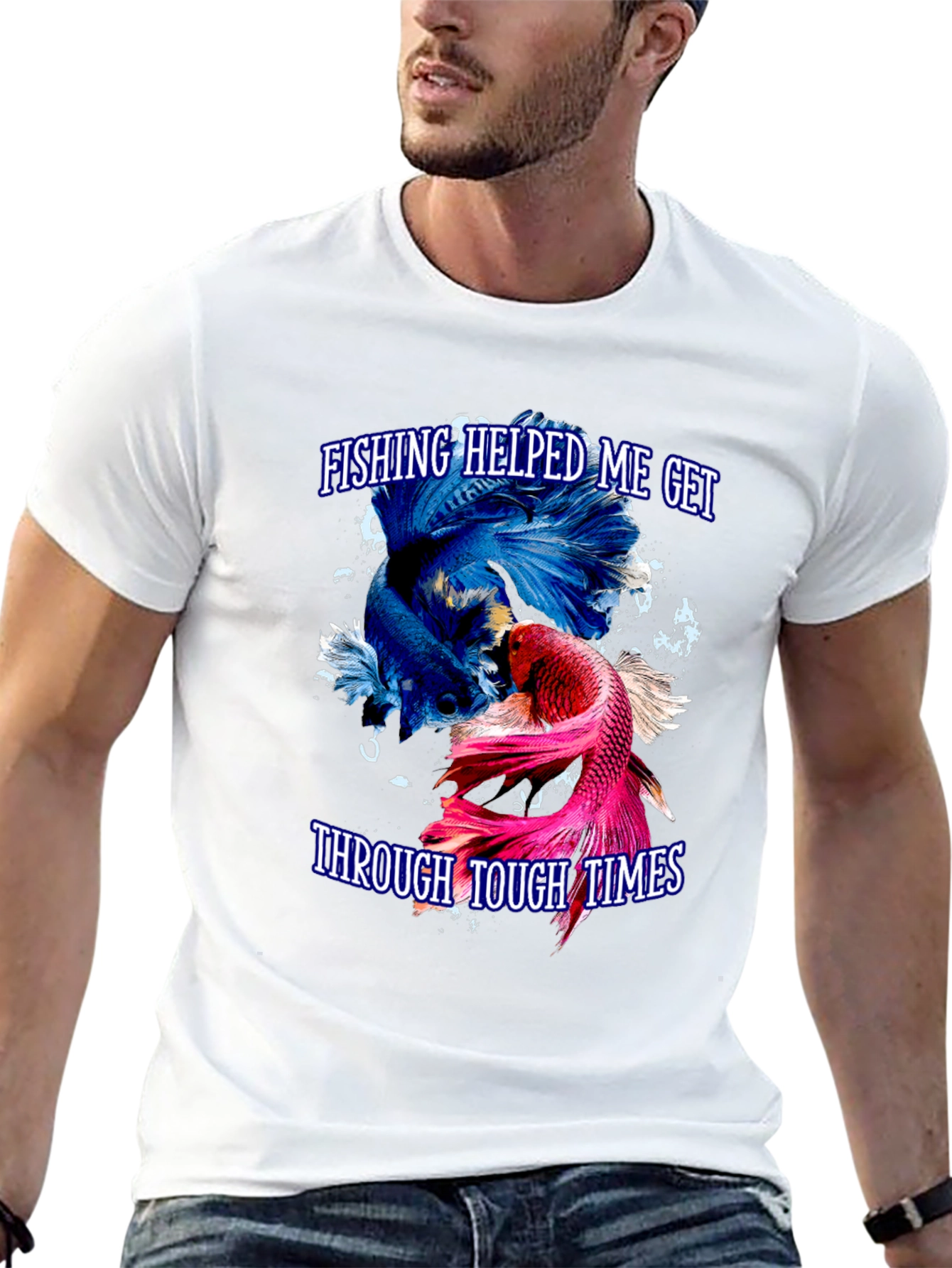 Fishing Helps Me T-Shirt