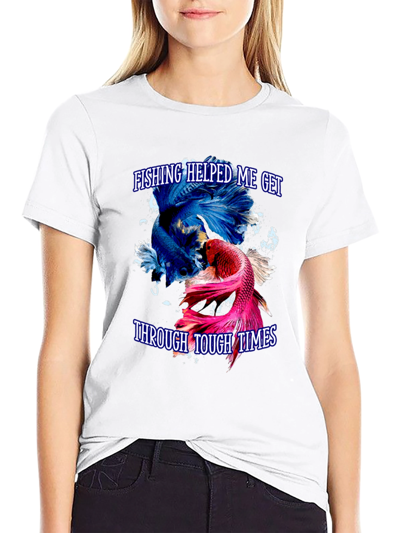 Fishing Helps Me T-Shirt