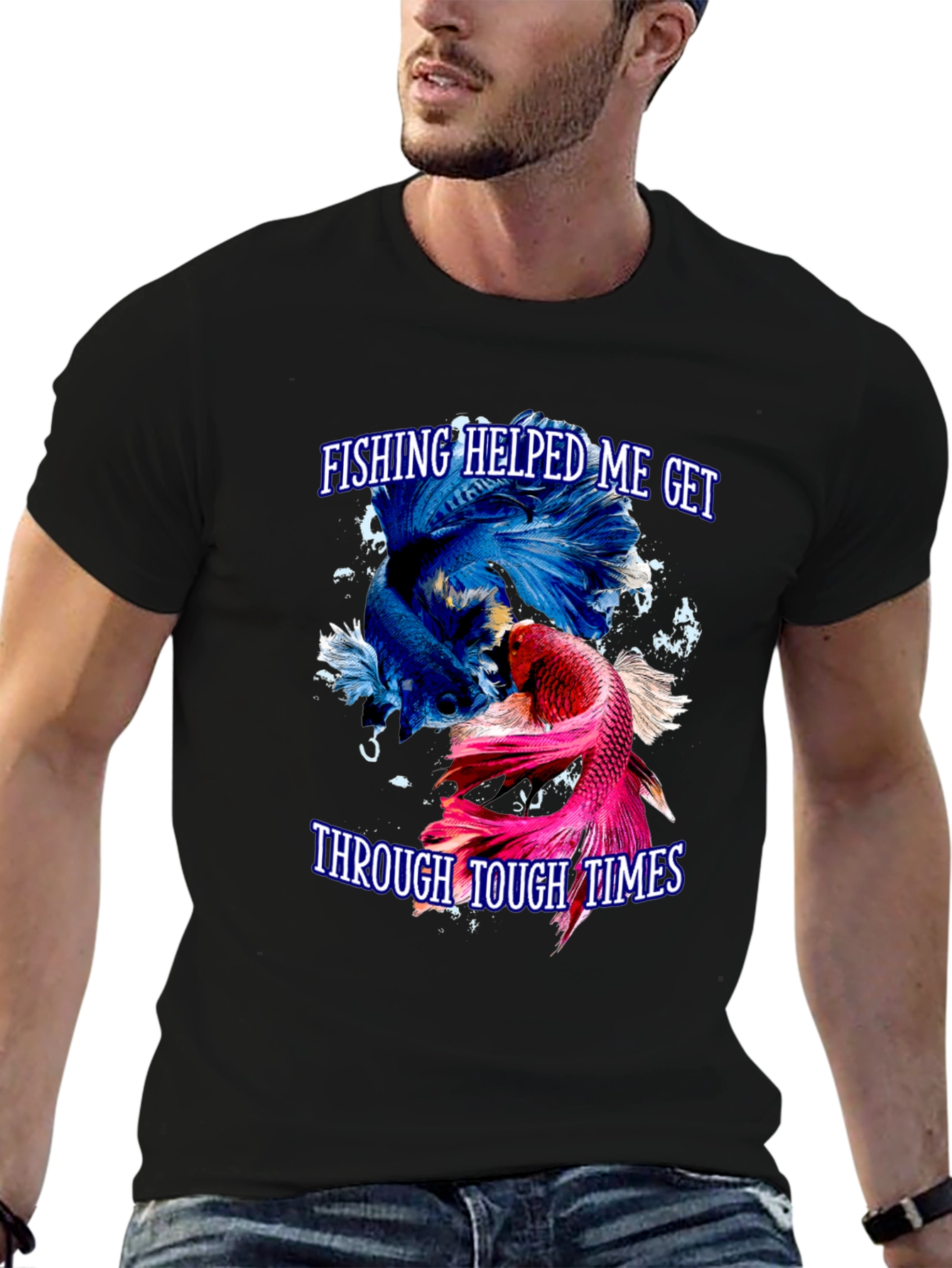 Fishing Helps Me T-Shirt