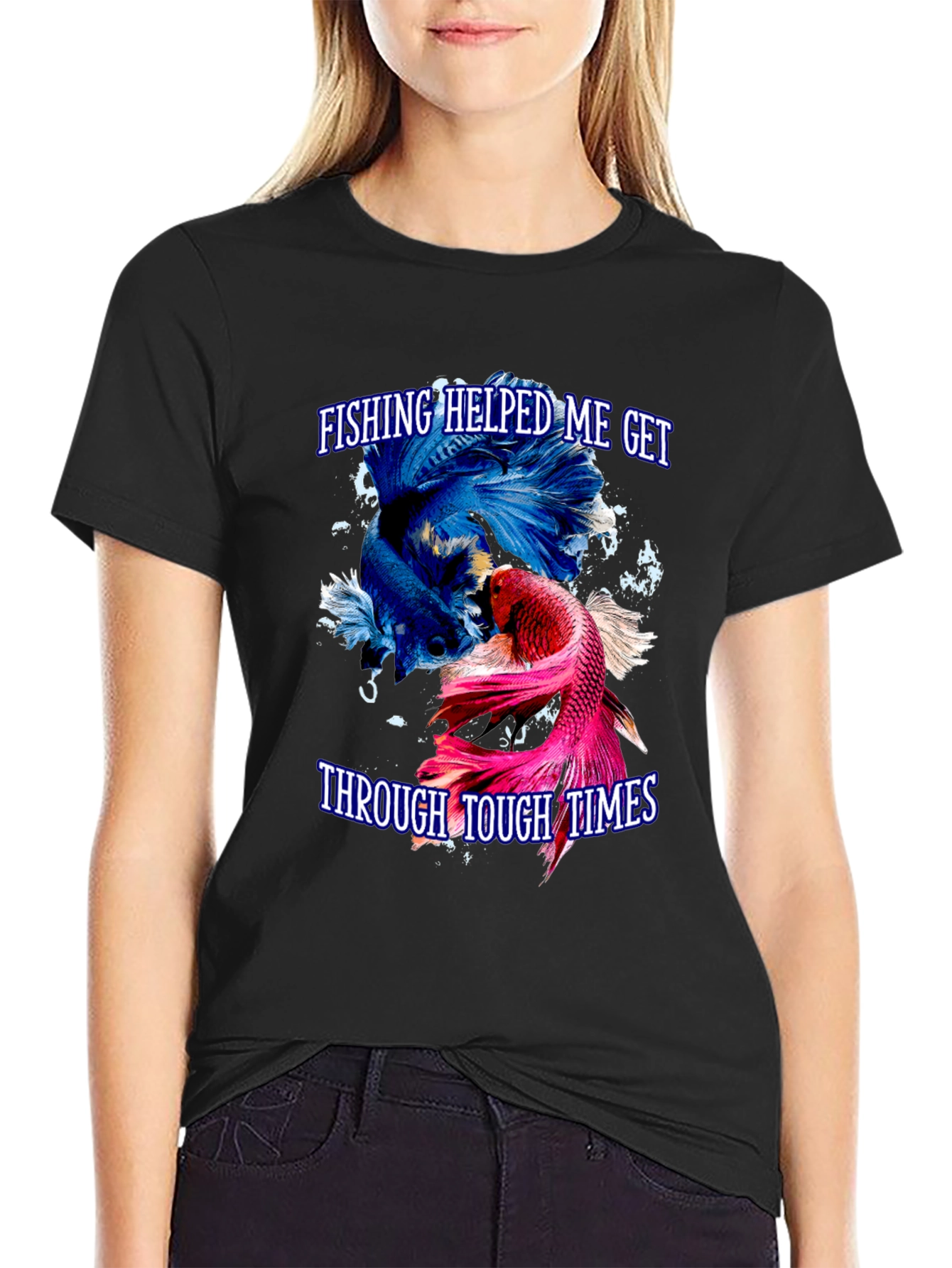 Fishing Helps Me T-Shirt