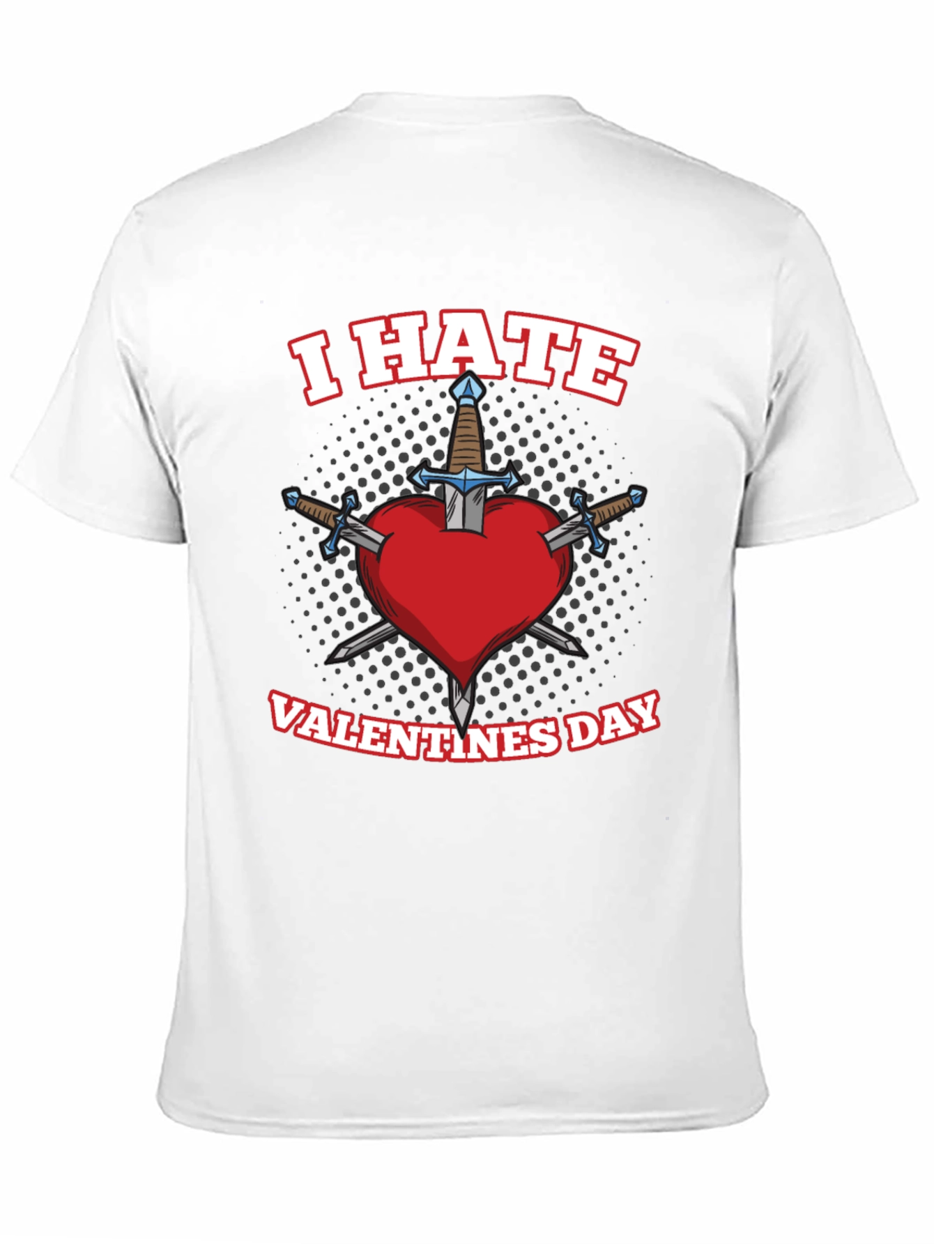 I Hate Valentines Day Heart Sword T-Shirt