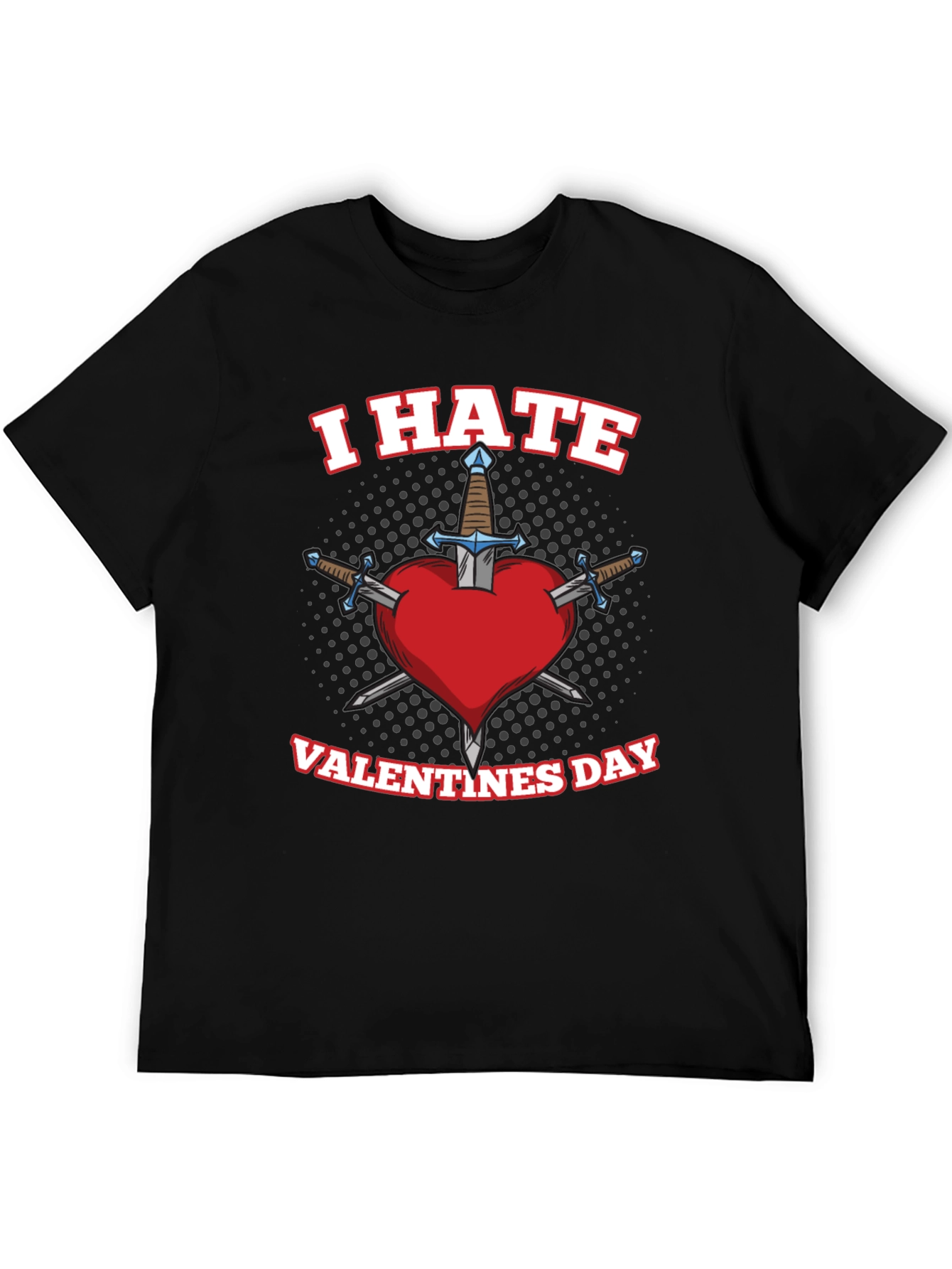 I Hate Valentines Day Heart Sword T-Shirt