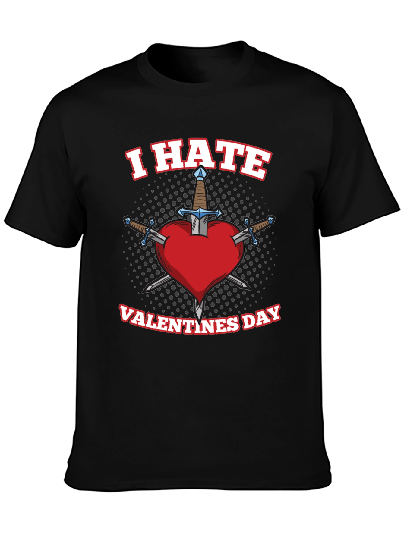 I Hate Valentines Day Heart Sword T-Shirt