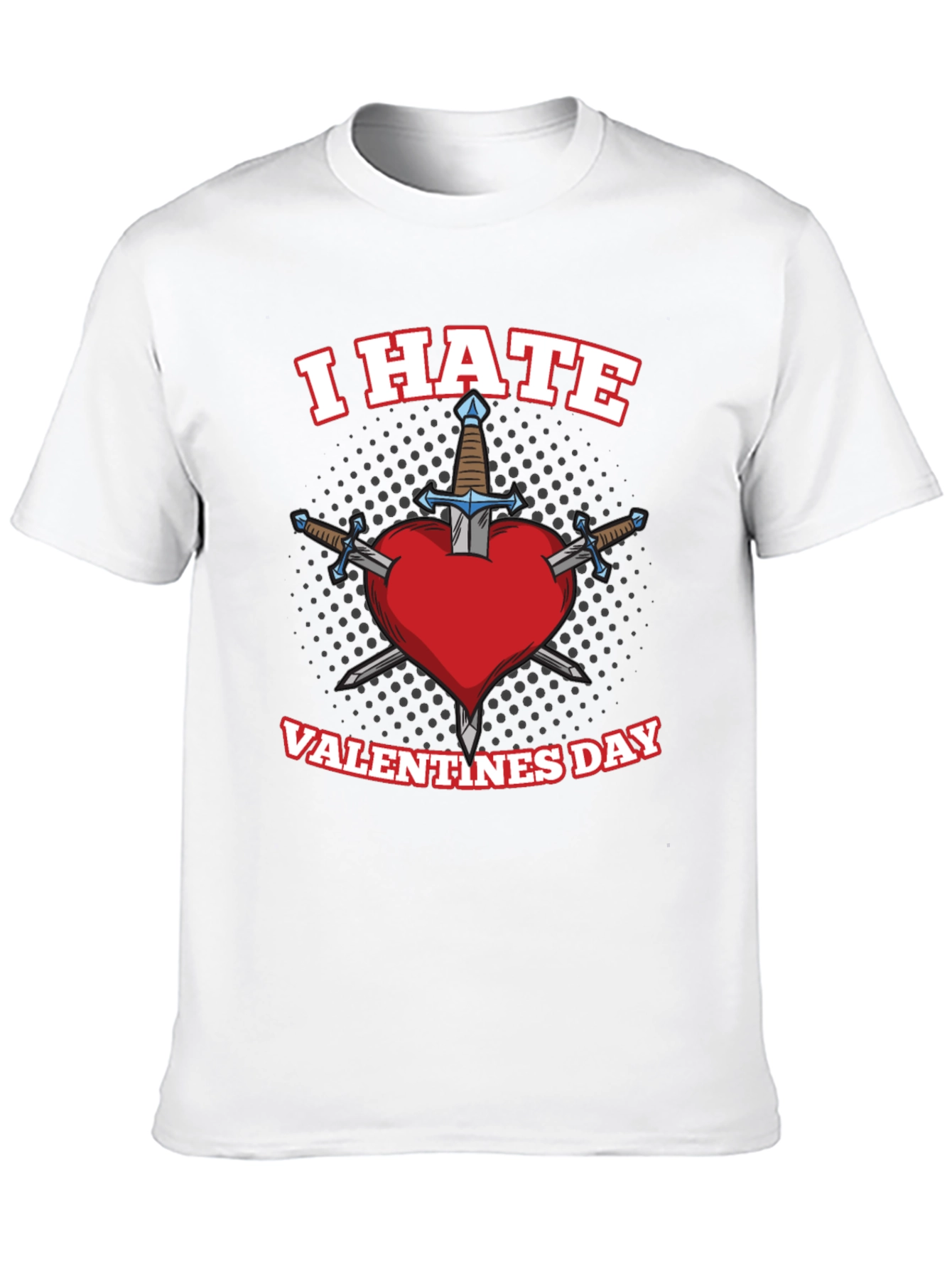 I Hate Valentines Day Heart Sword T-Shirt