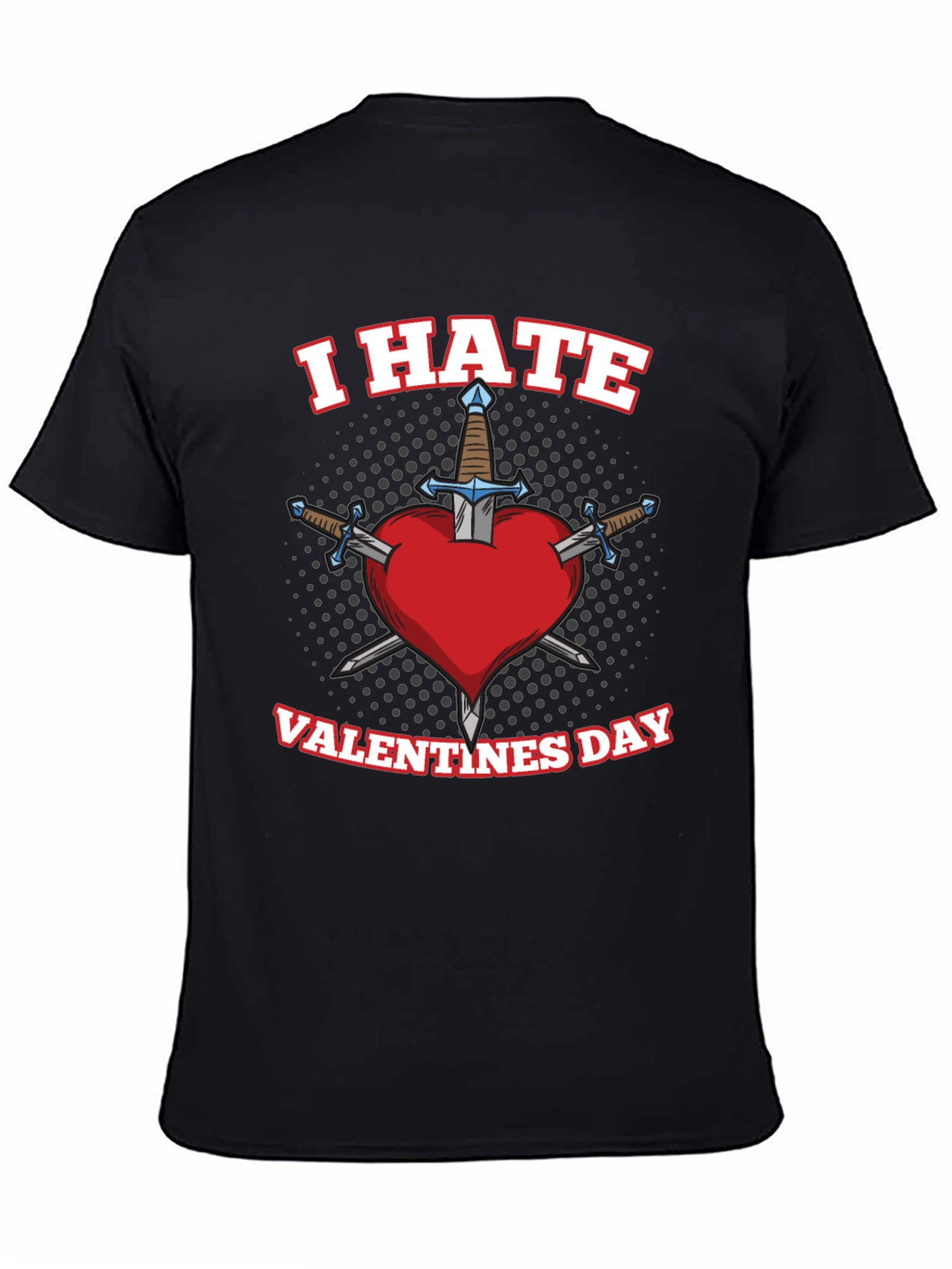 I Hate Valentines Day Heart Sword T-Shirt